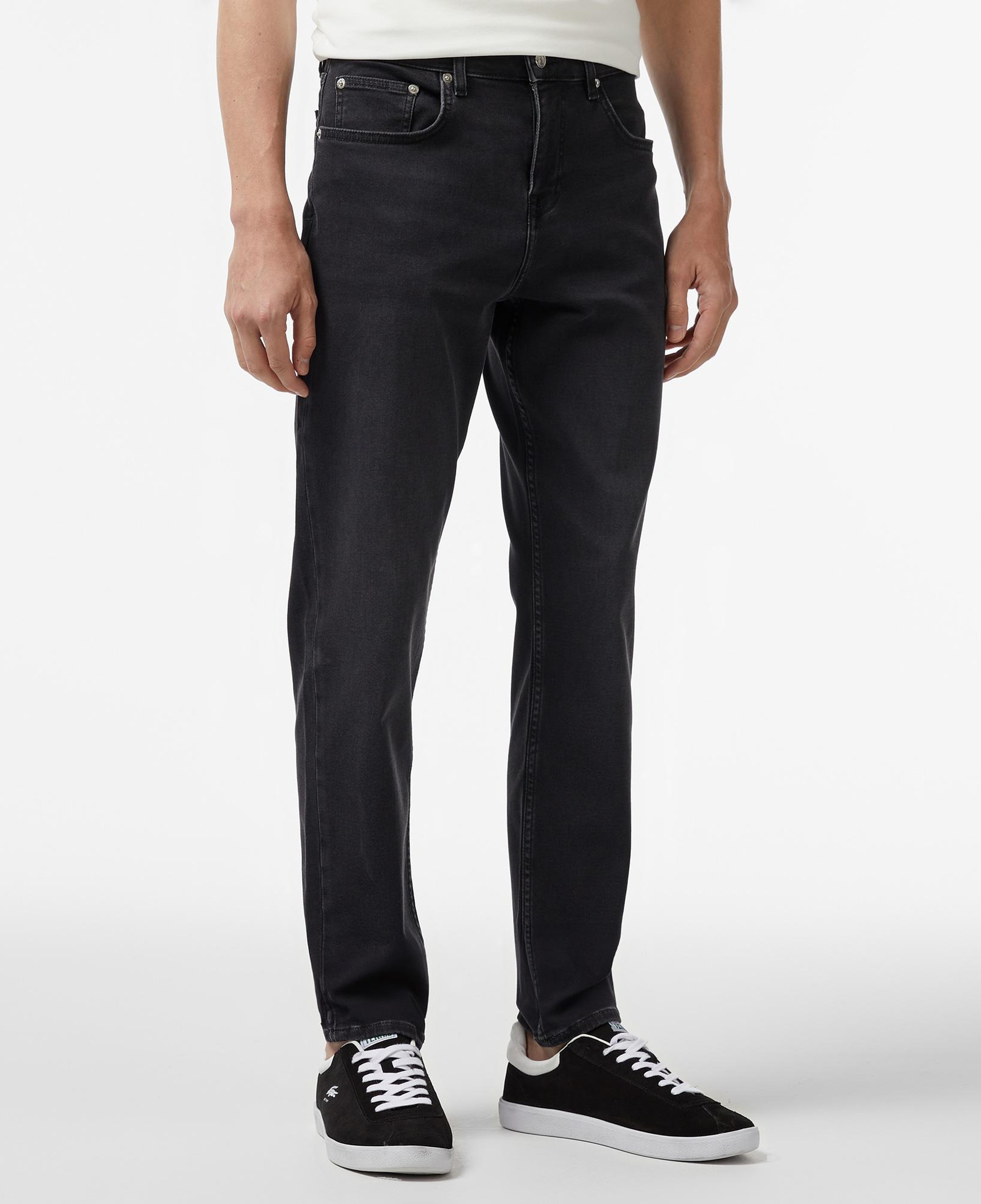 Erkek Regular Fit Denim Siyah Pantolon