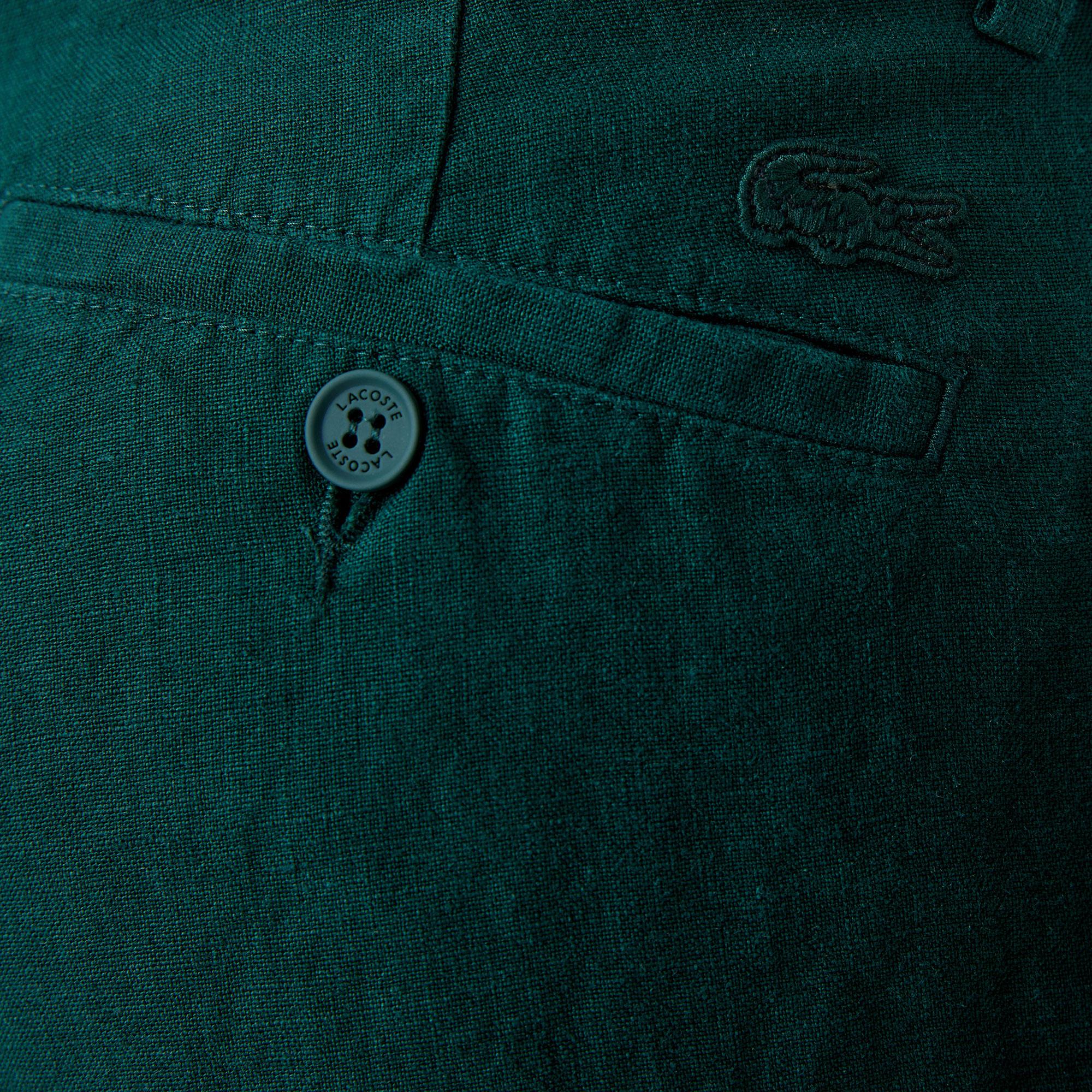 Erkek Slim Fit Chino Yeşil Pantolon