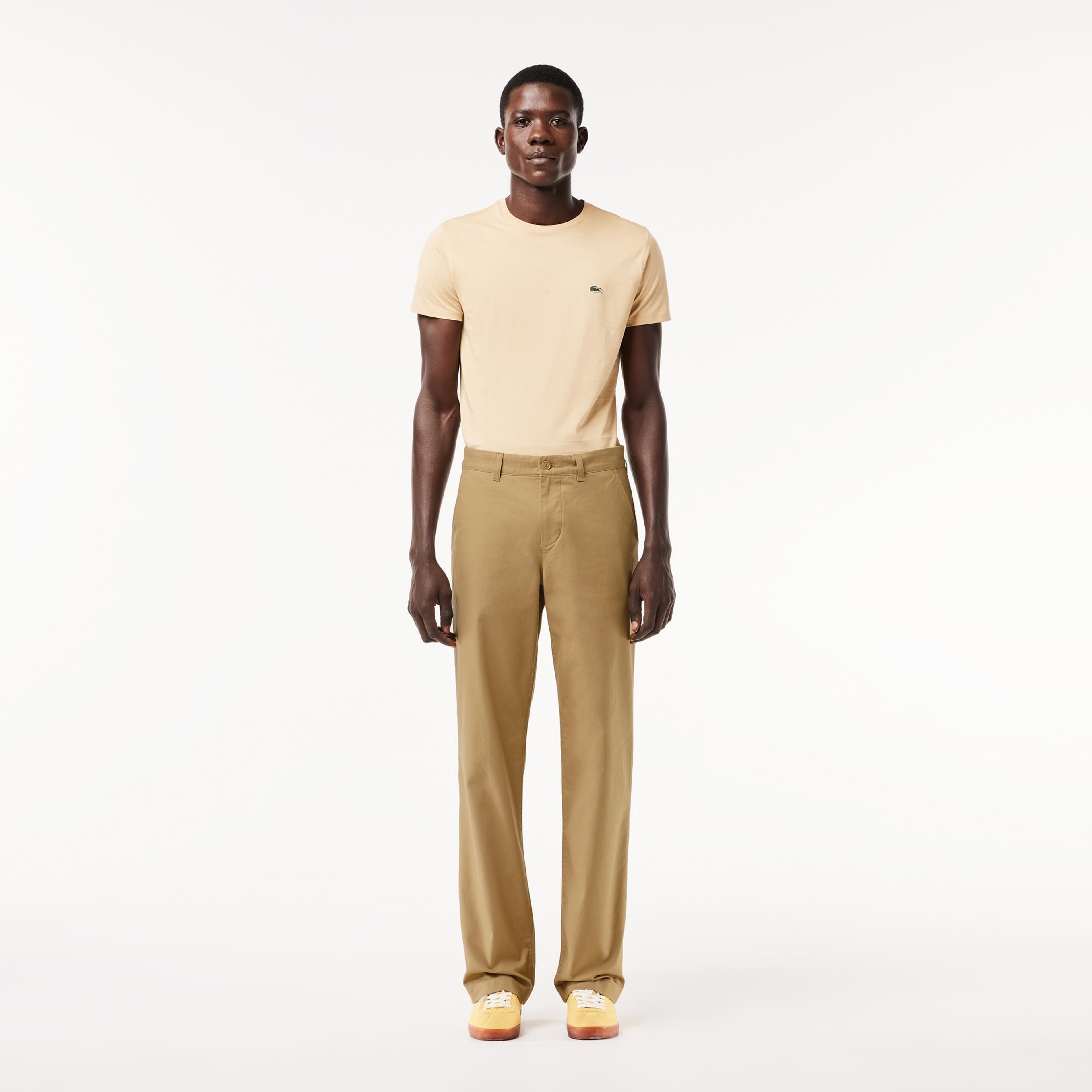 Erkek Straight Fit Chino Bej Pantolon
