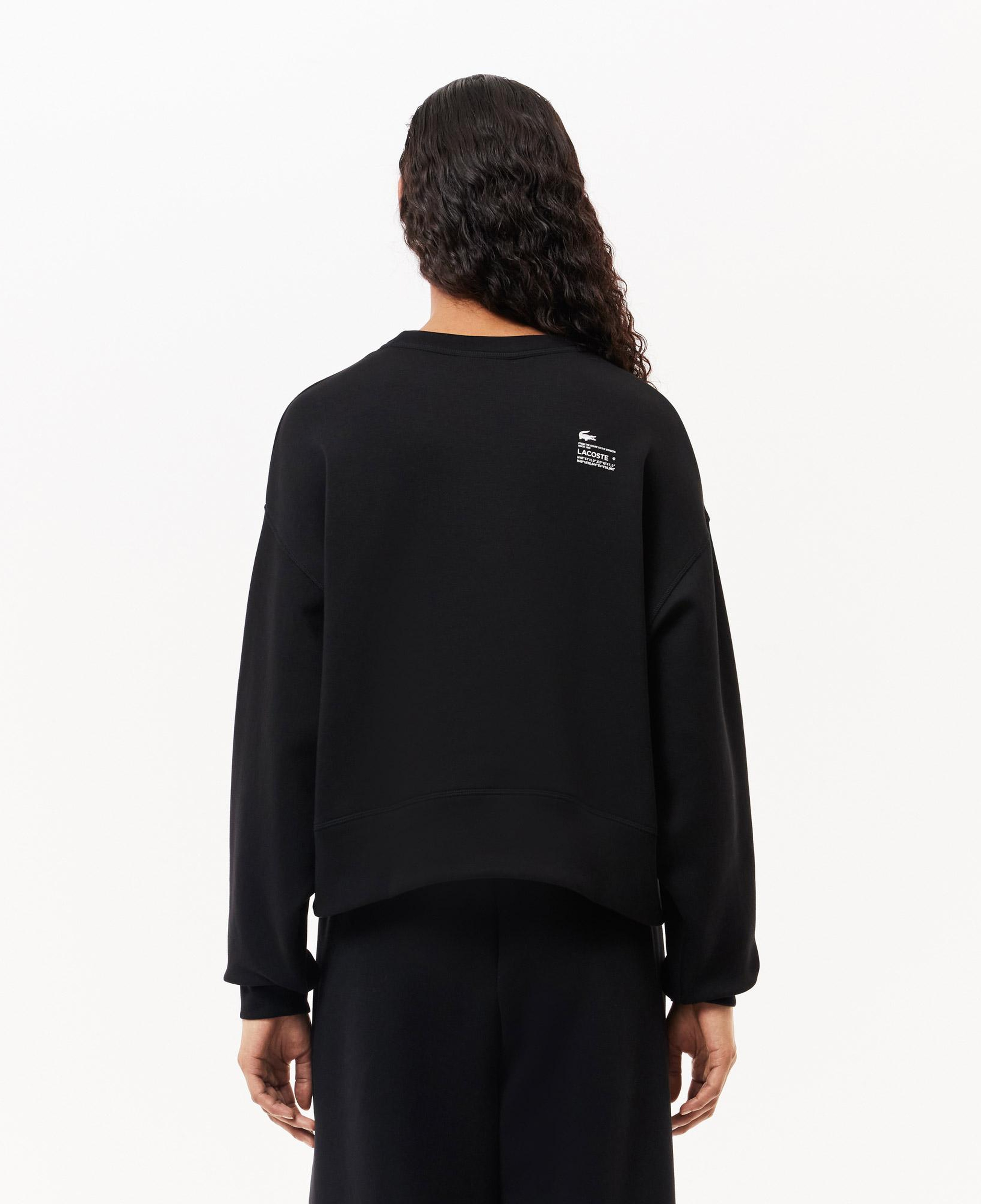 Lacoste Kadın Oversize Fit Fermuarlı Siyah Sweatshirt