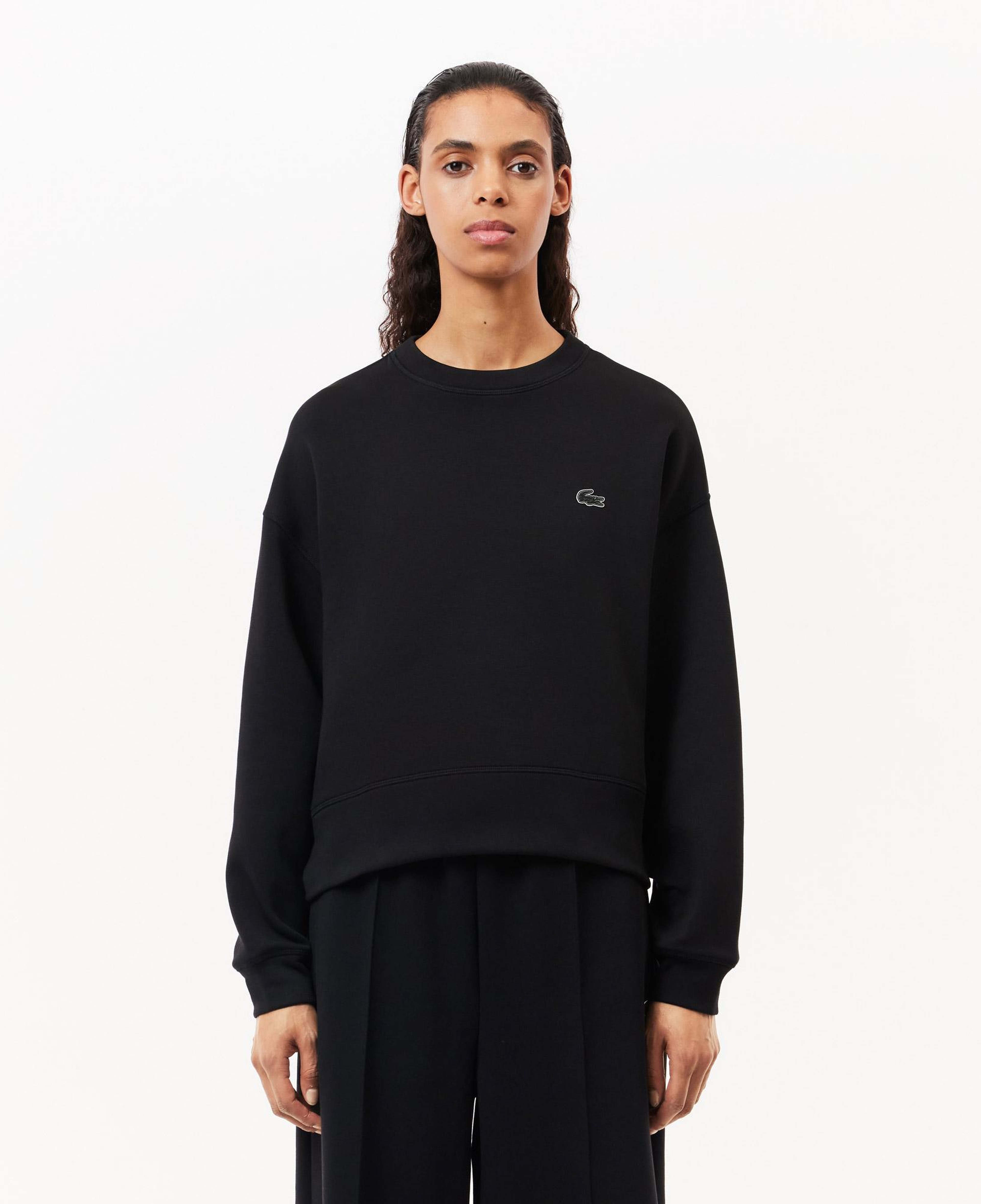 Lacoste Kadın Oversize Fit Fermuarlı Siyah Sweatshirt