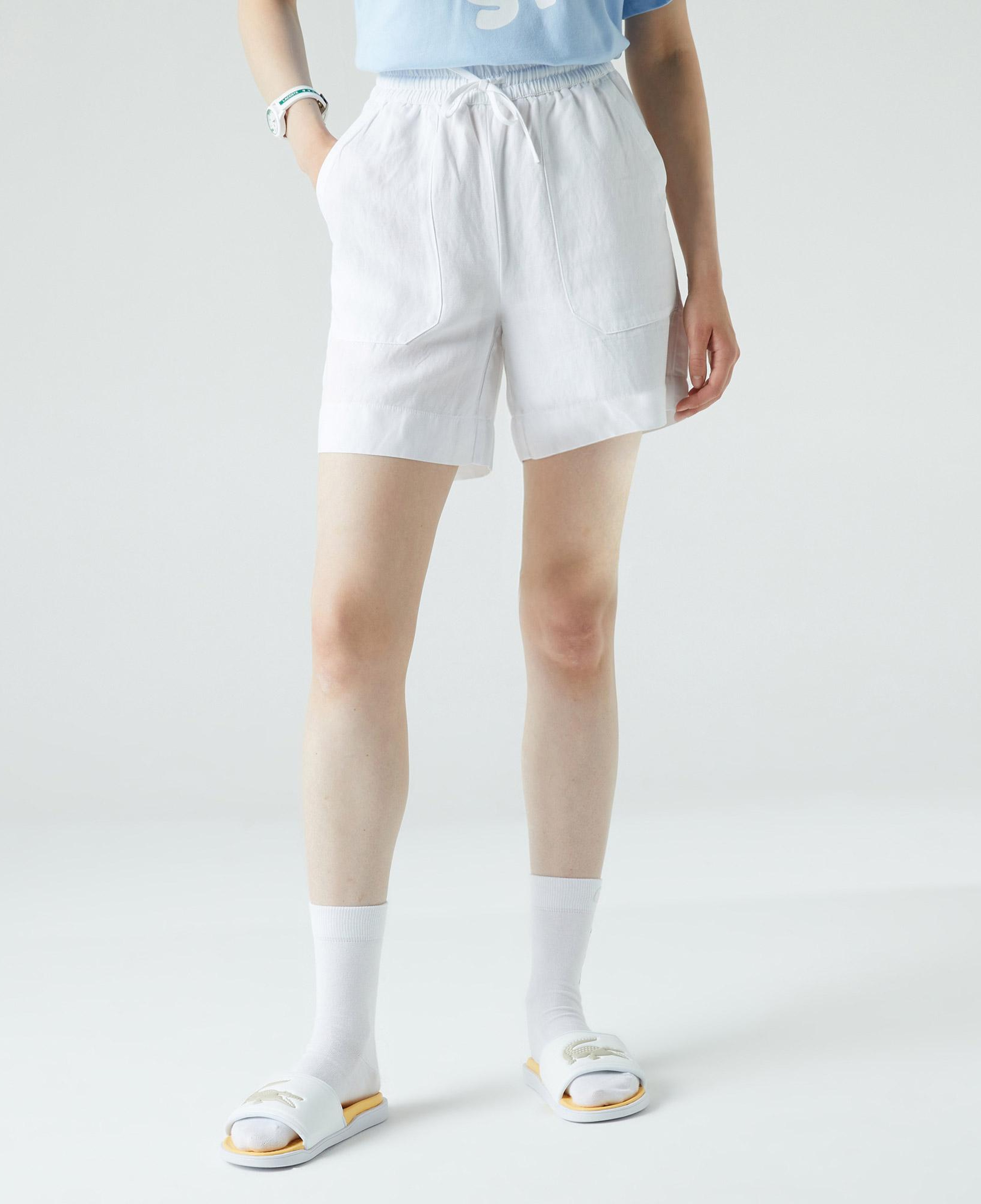 Lacoste Kadın Relaxed Fit Beyaz Şort