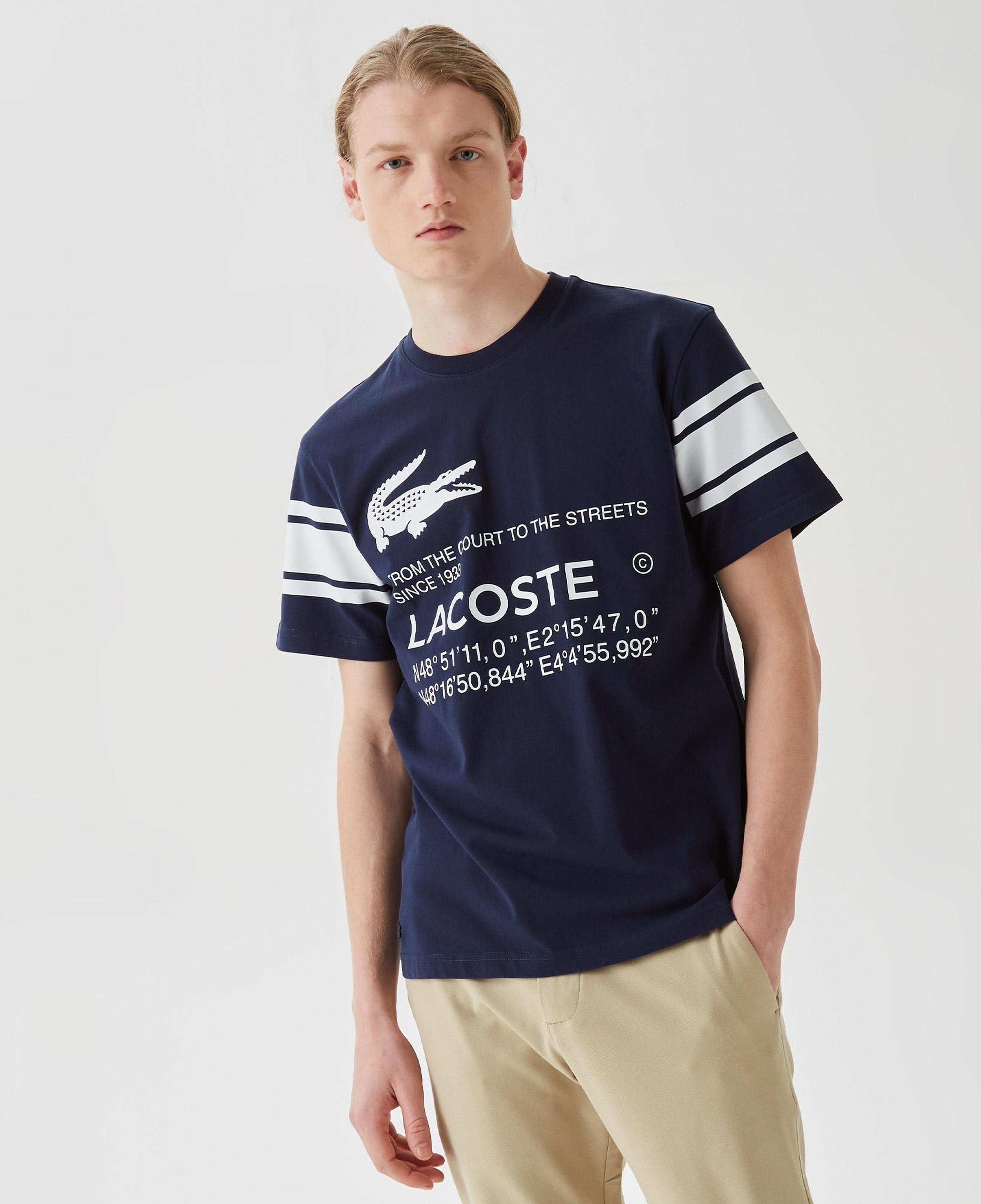 Active Erkek Relaxed Fit Bisiklet Yaka Baskılı Lacivert T-Shirt