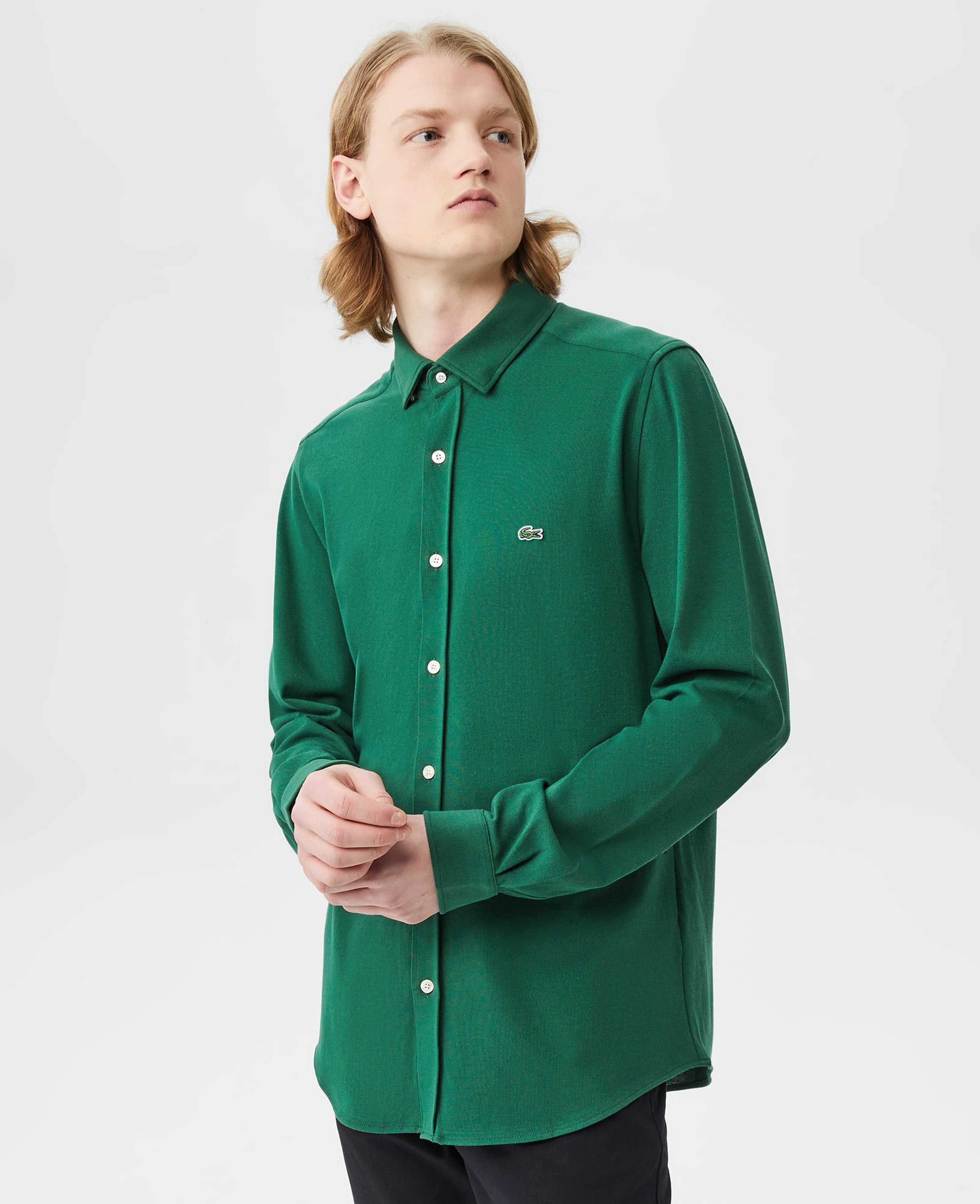 Erkek Slim Fit Yeşil Gömlek