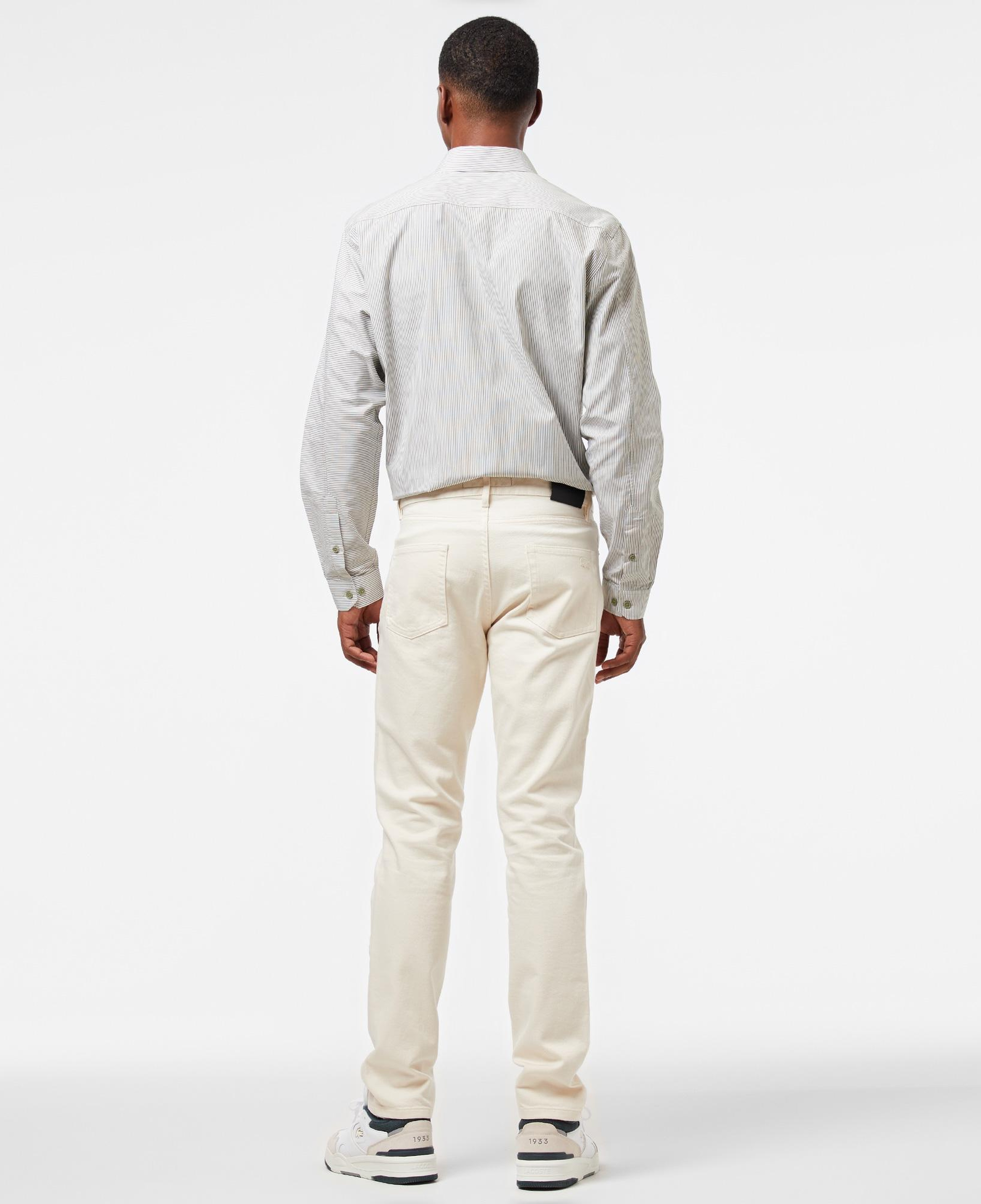 Erkek Slim Fit Chino Beyaz Pantolon