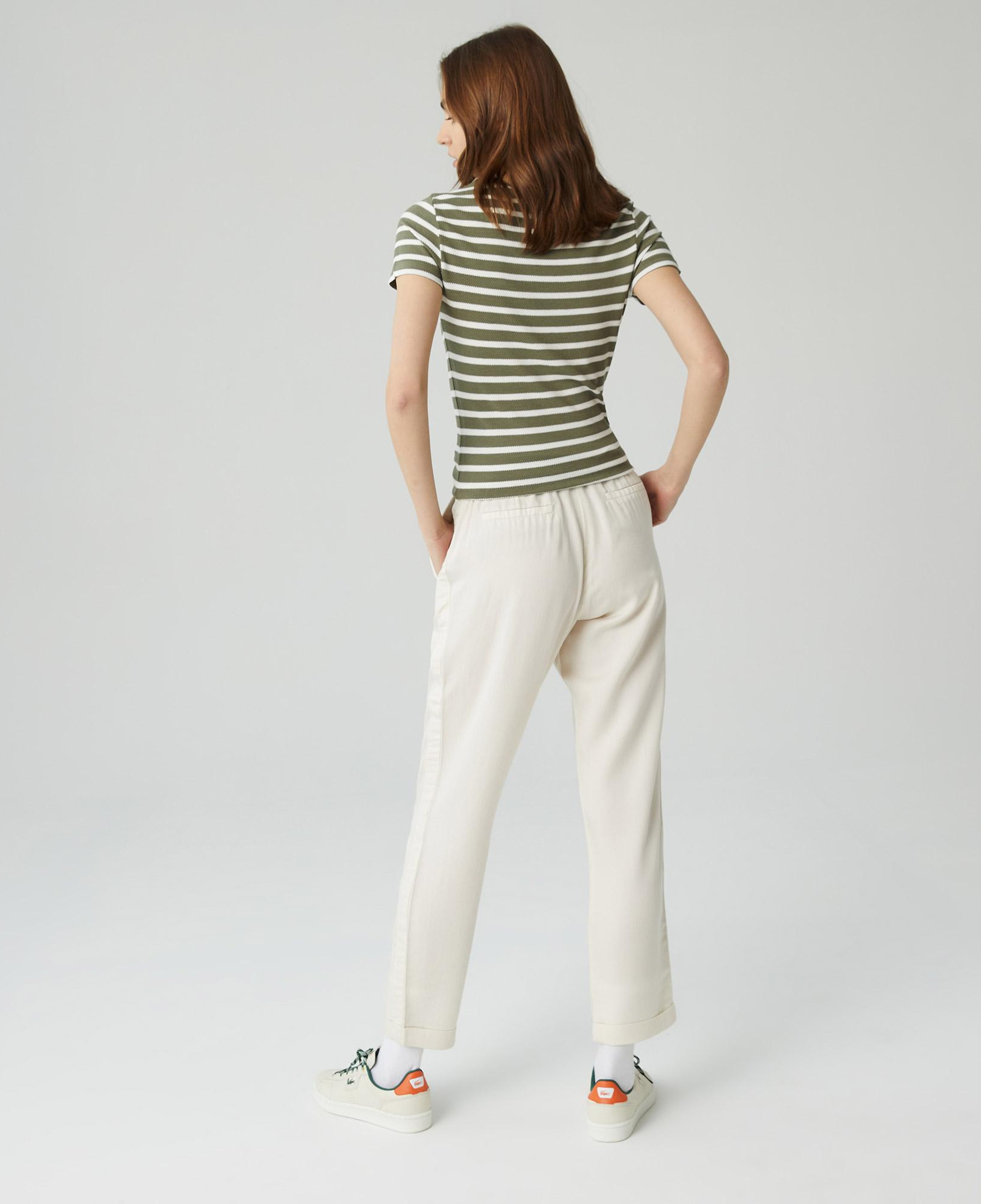 Lacoste Kadın Carrot Fit Beyaz Pantolon