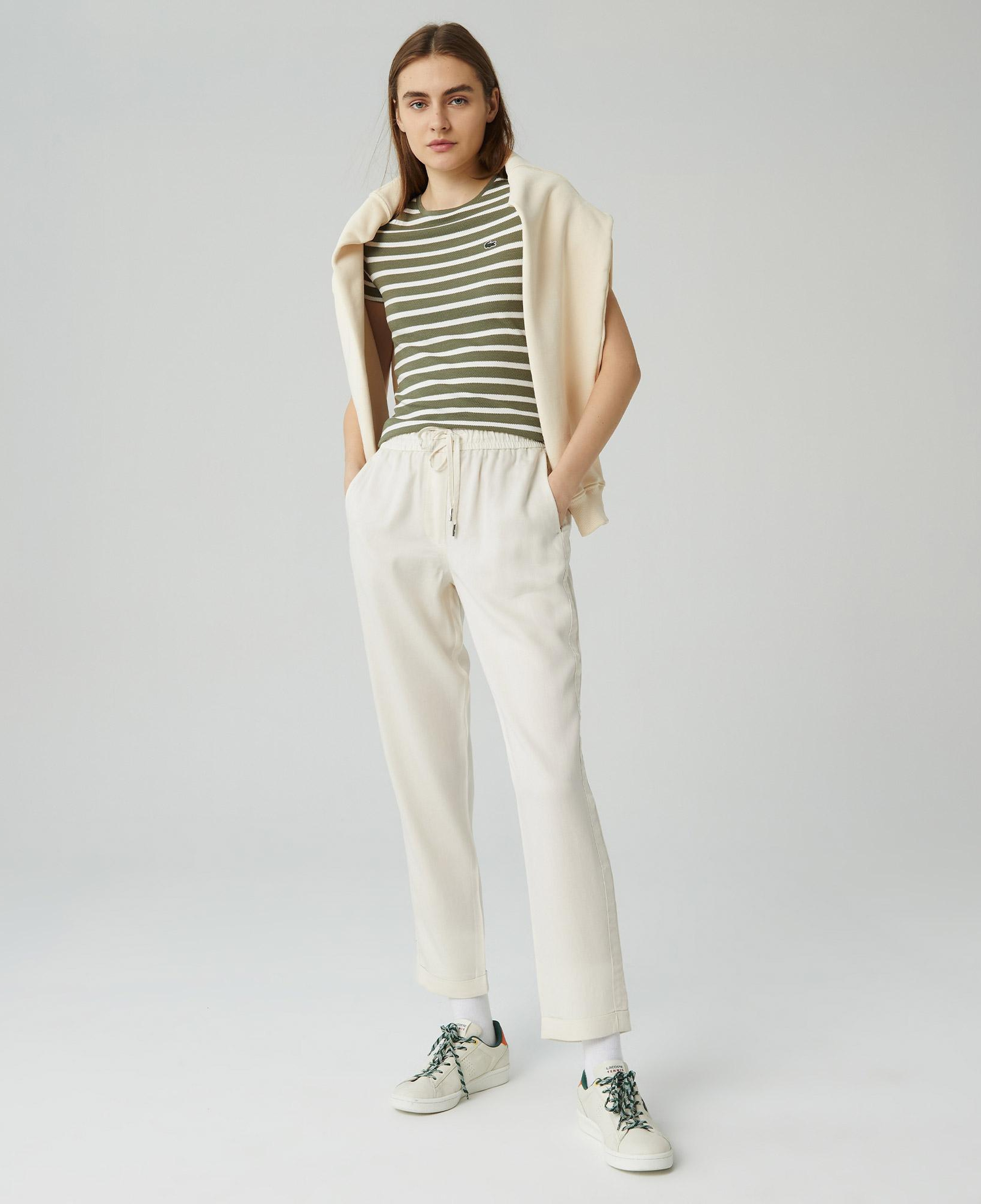 Lacoste Kadın Carrot Fit Beyaz Pantolon