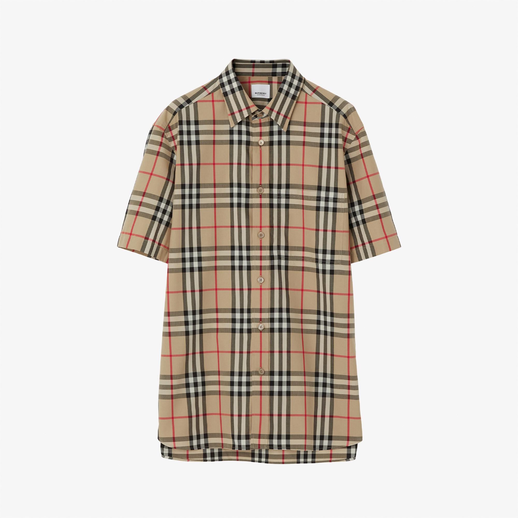 Burberry Caxtan Erkek Bej Gömlek