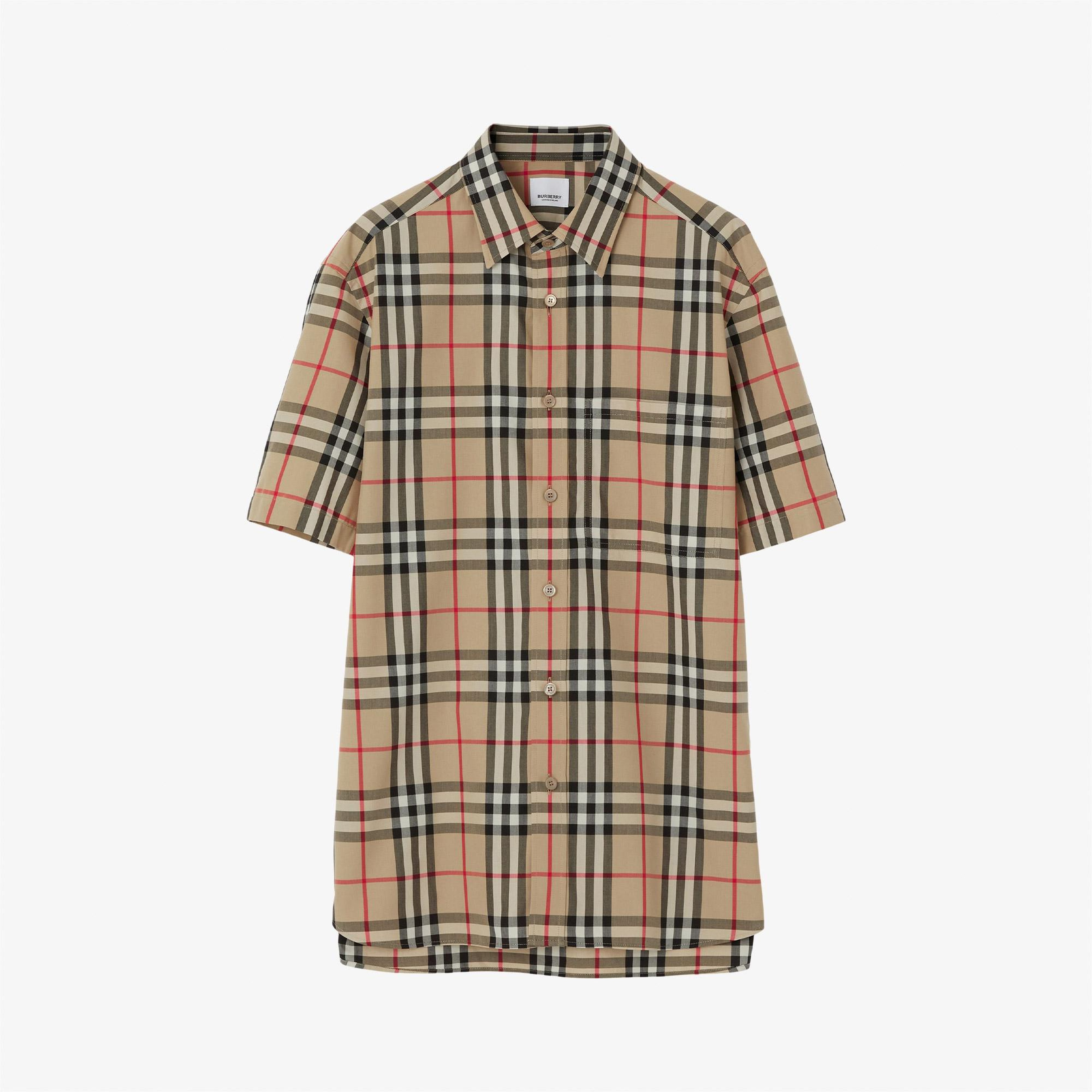 Burberry Caxtan Erkek Bej Gömlek