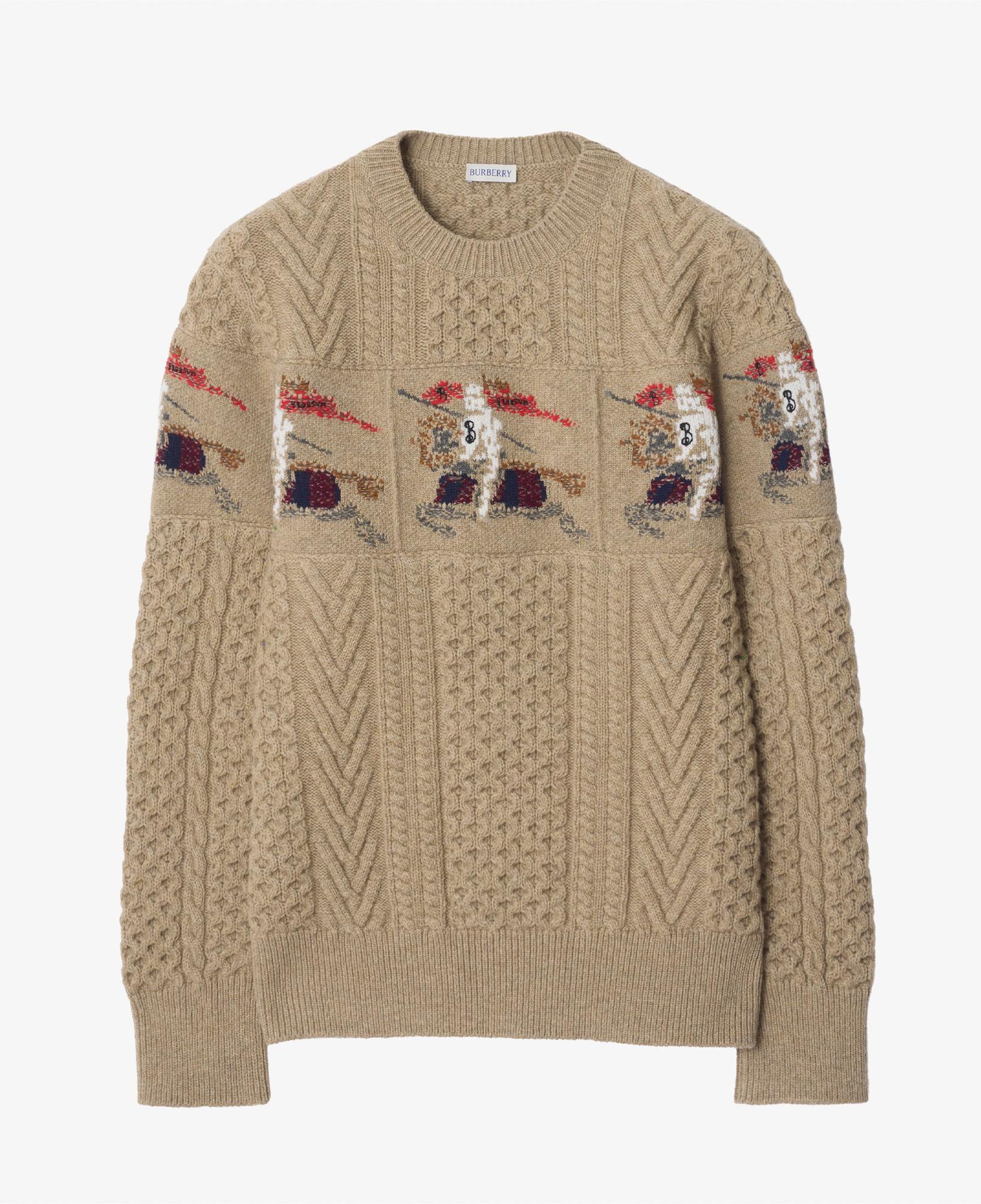 Burberry Edward Aran Erkek Kahverengi Triko