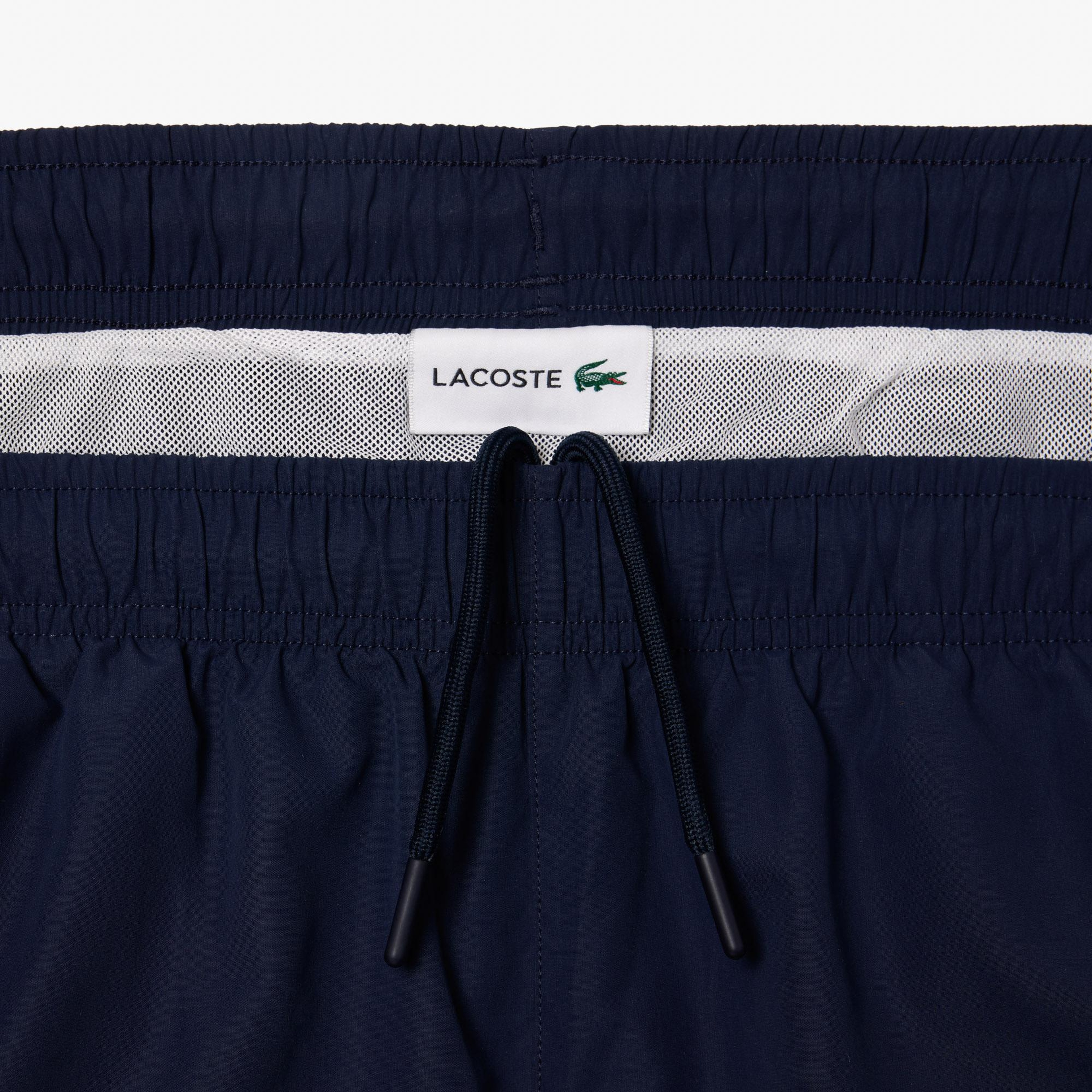 Lacoste Erkek Baskılı Lacivert Deniz Şortu