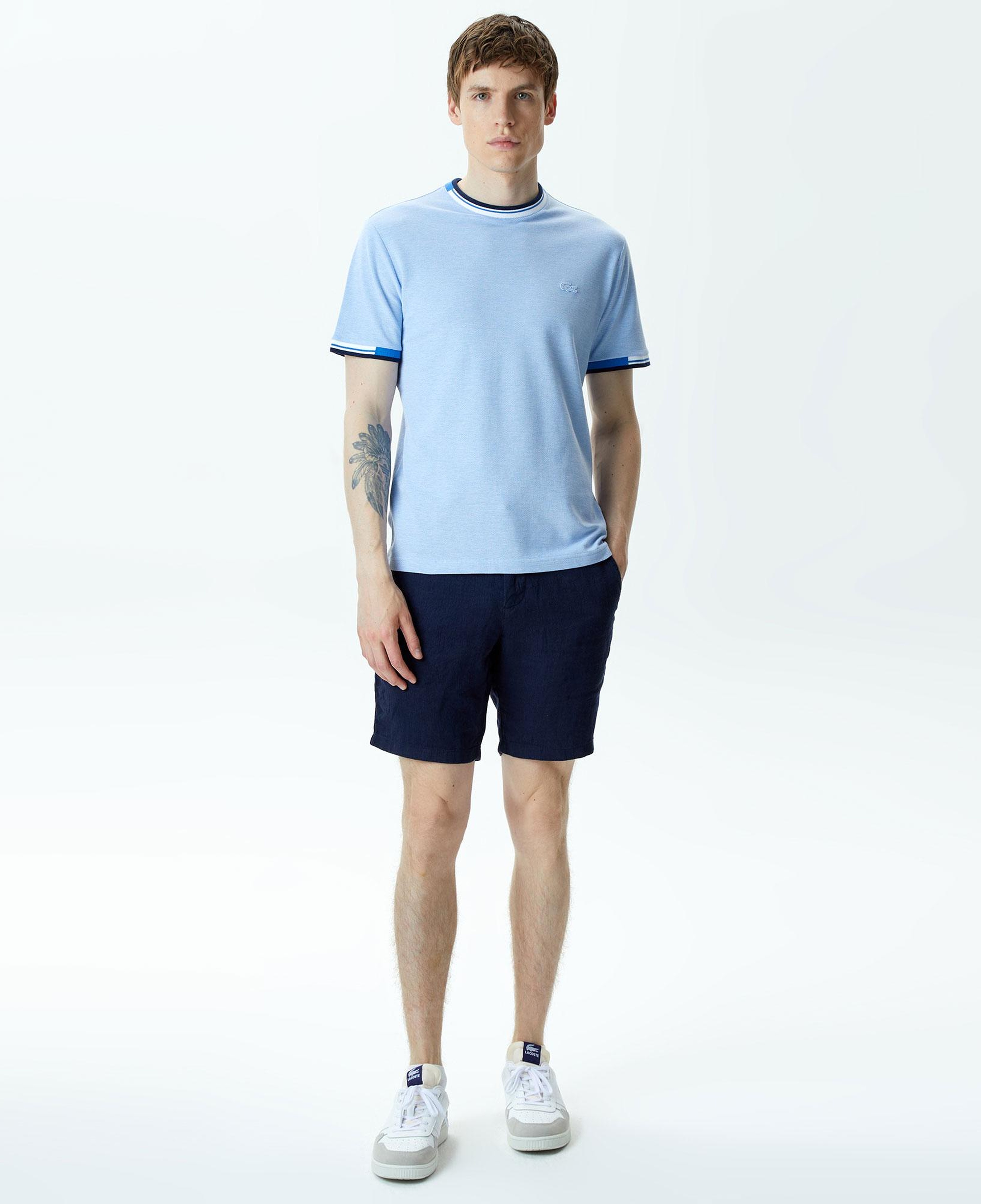 Lacoste Erkek Slim Fit Keten Lacivert Bermuda
