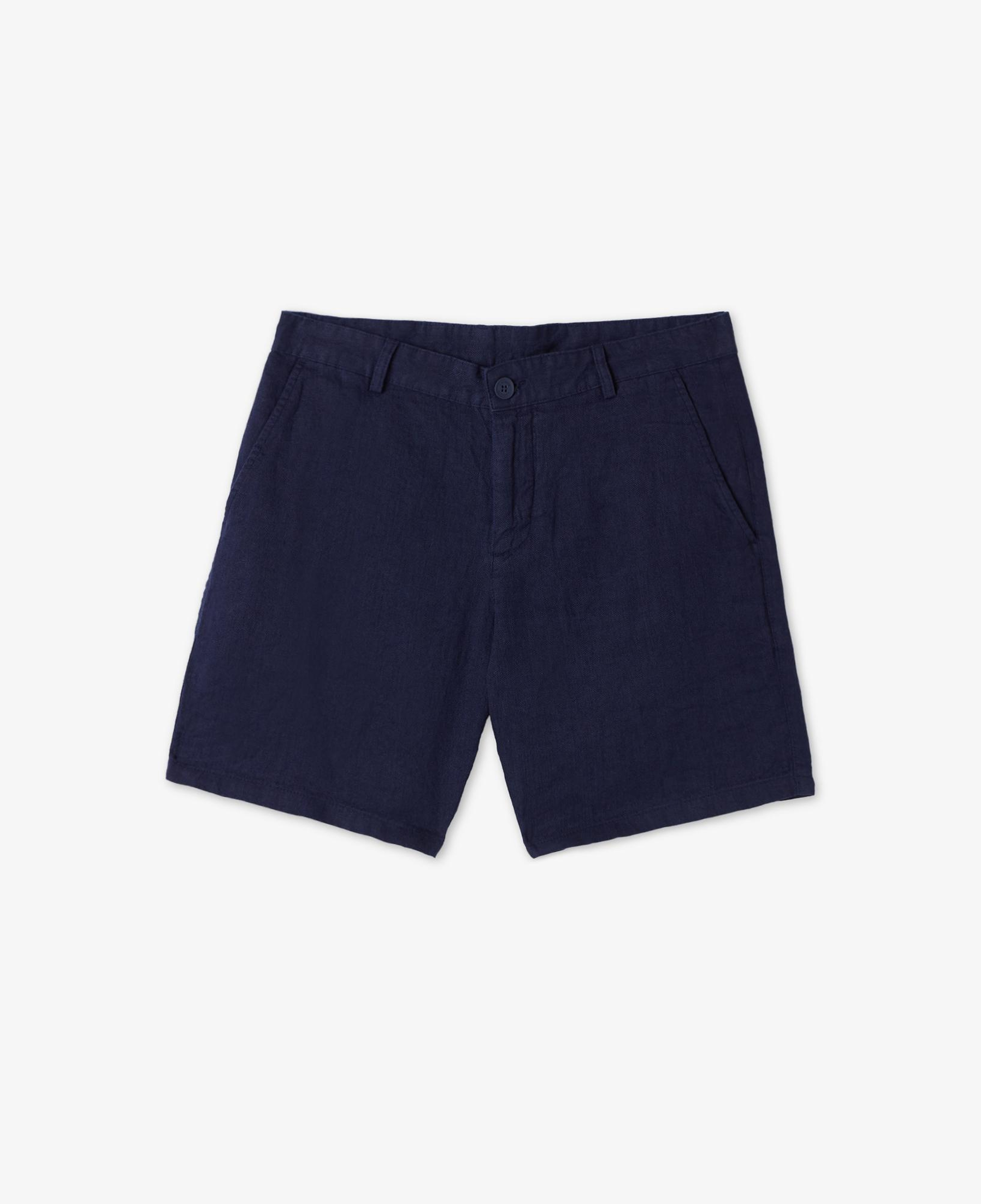 Lacoste Erkek Slim Fit Keten Lacivert Bermuda