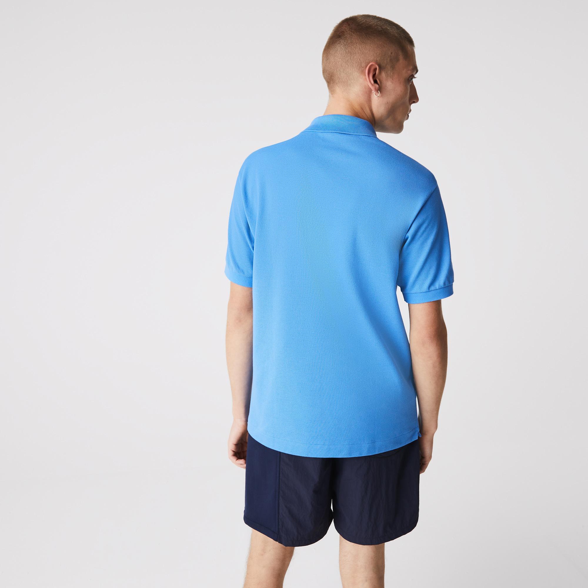 L.12.12 Erkek Classic Fit Mavi Polo