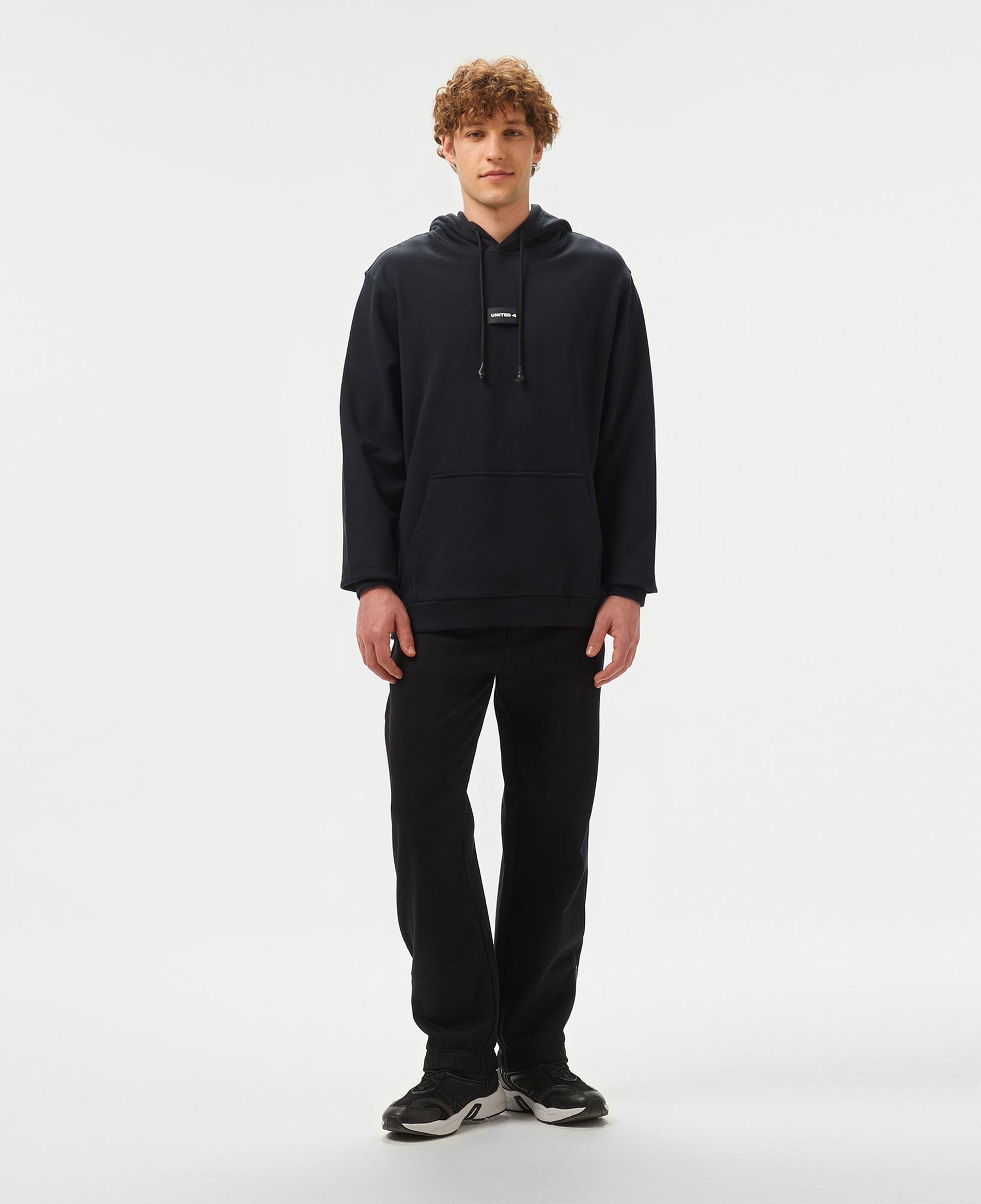 UNITED4 1.0 Essentials Erkek Siyah Hoodie