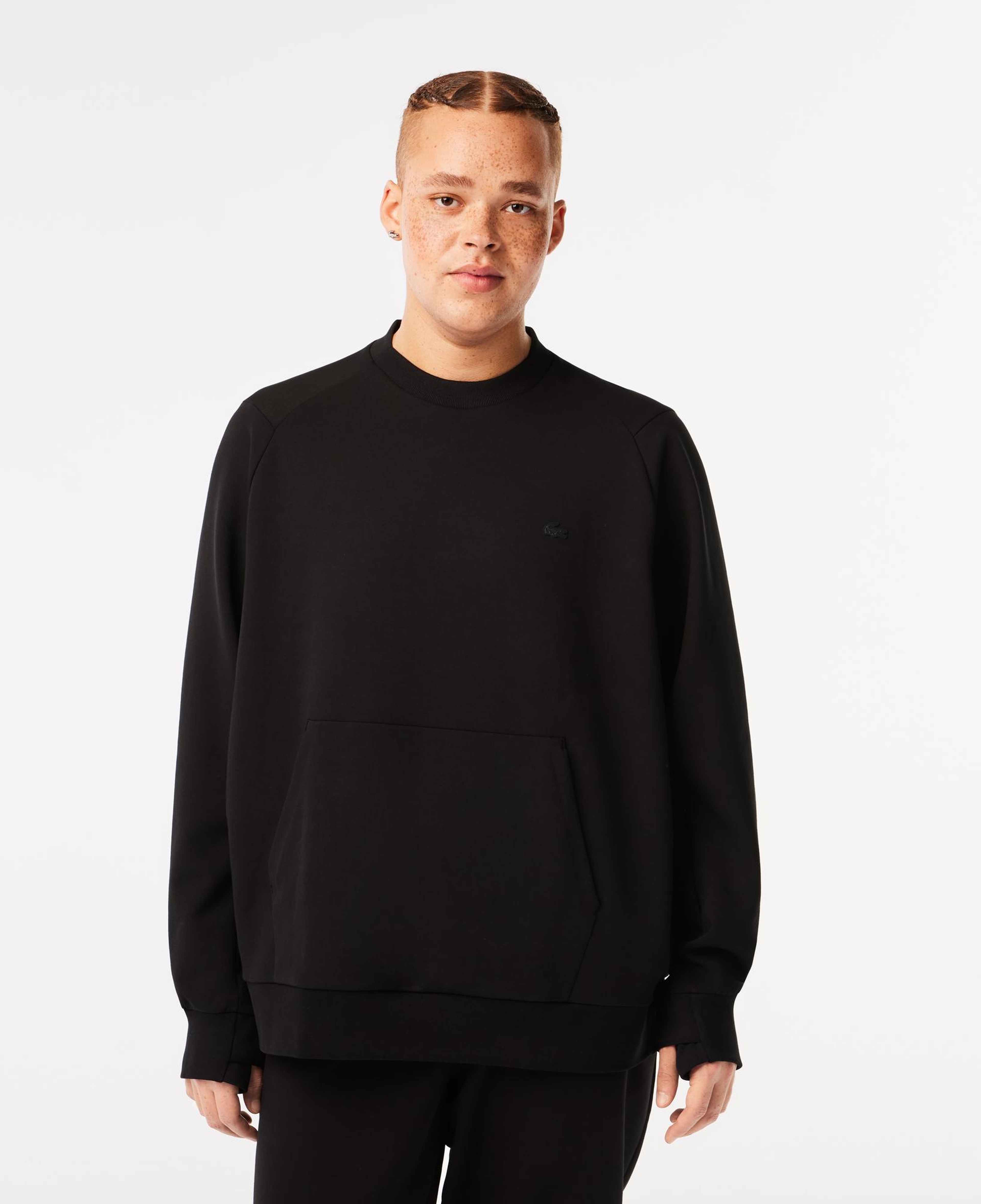 Erkek Classic Fit Bisiklet Yaka Siyah Sweatshirt