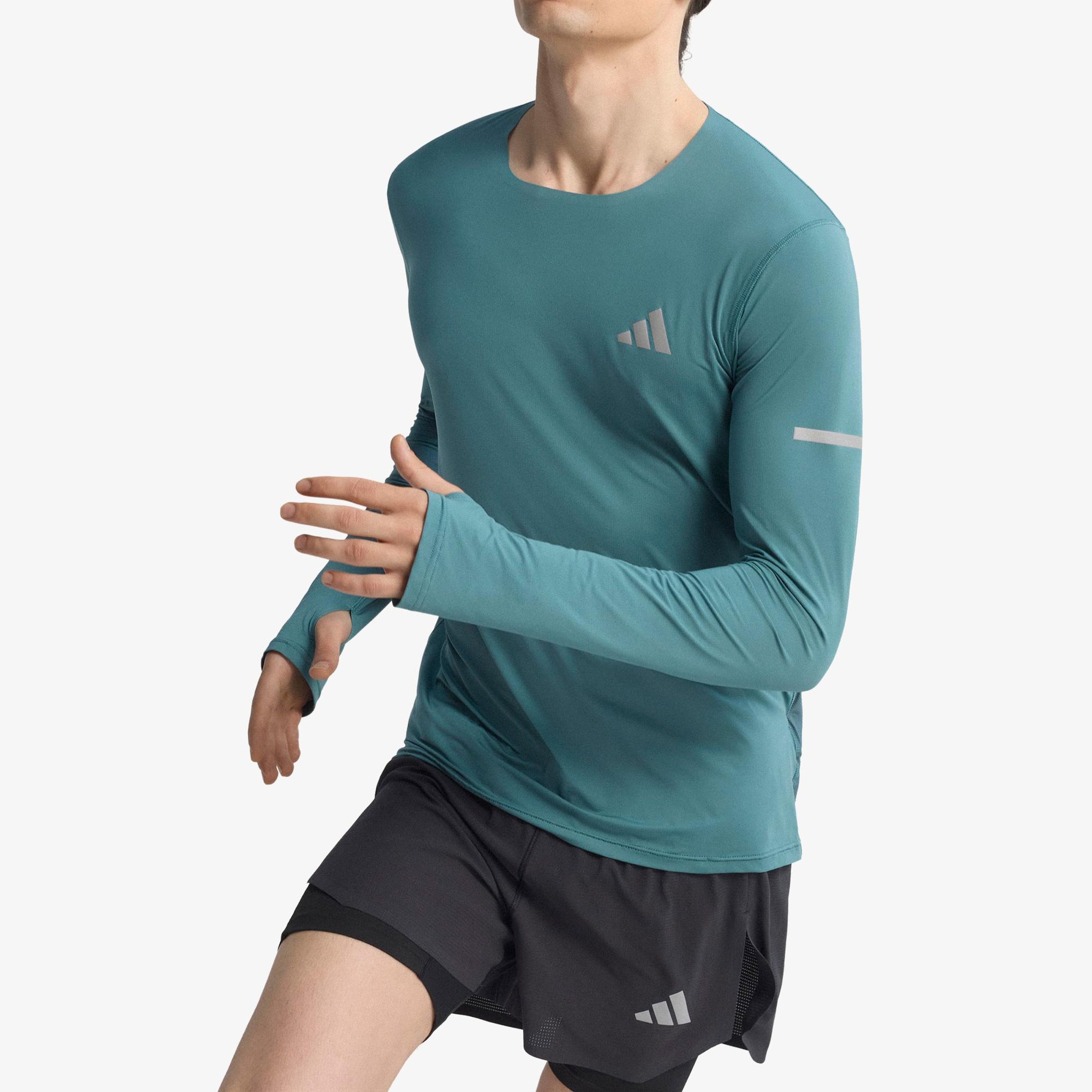 adidas Adi365 Running Climacool+ Erkek Yeşil Koşu Sweatshirt