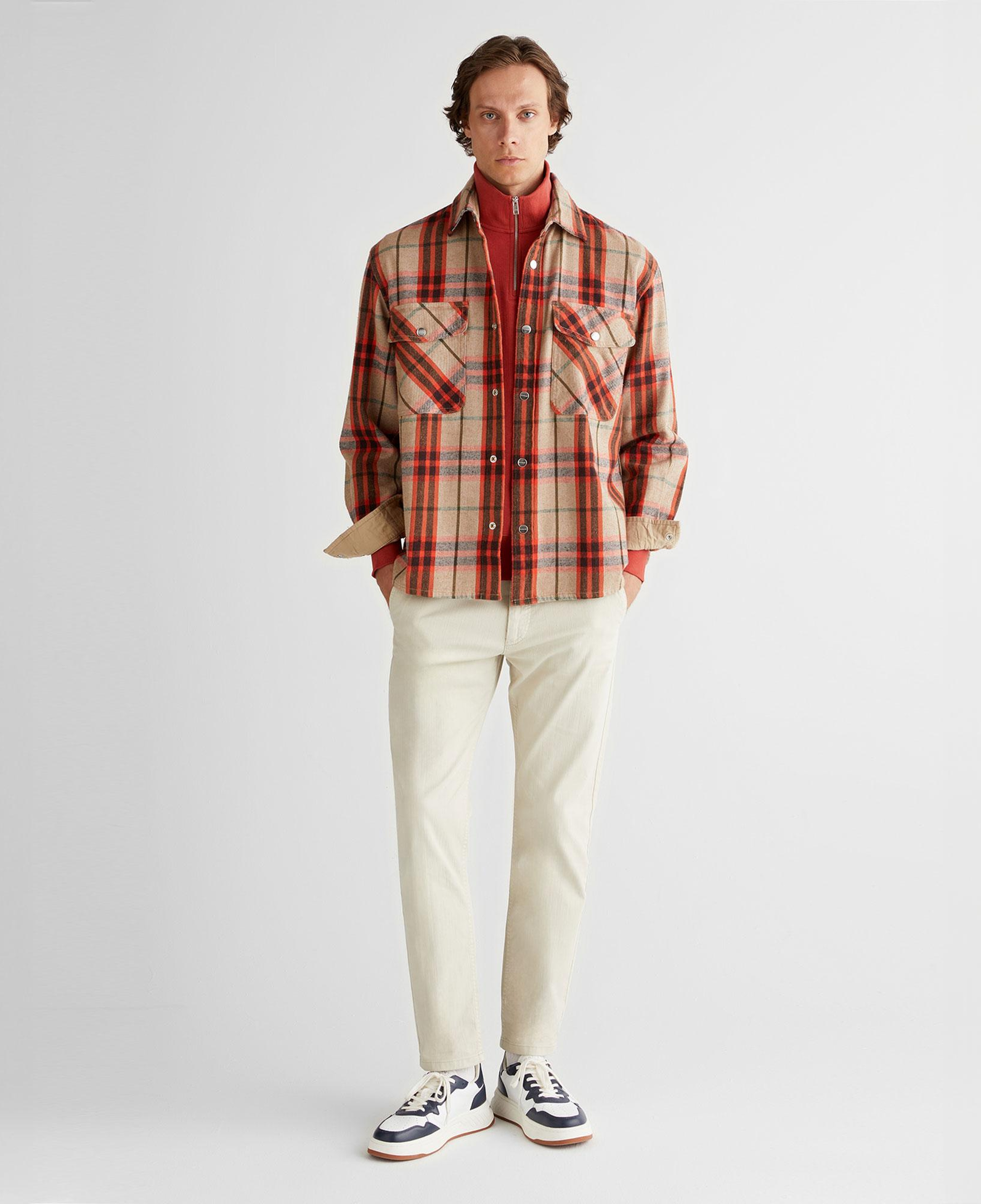 GANT Erkek Turuncu Relaxed Fit Bisiklet Yaka Gömlek