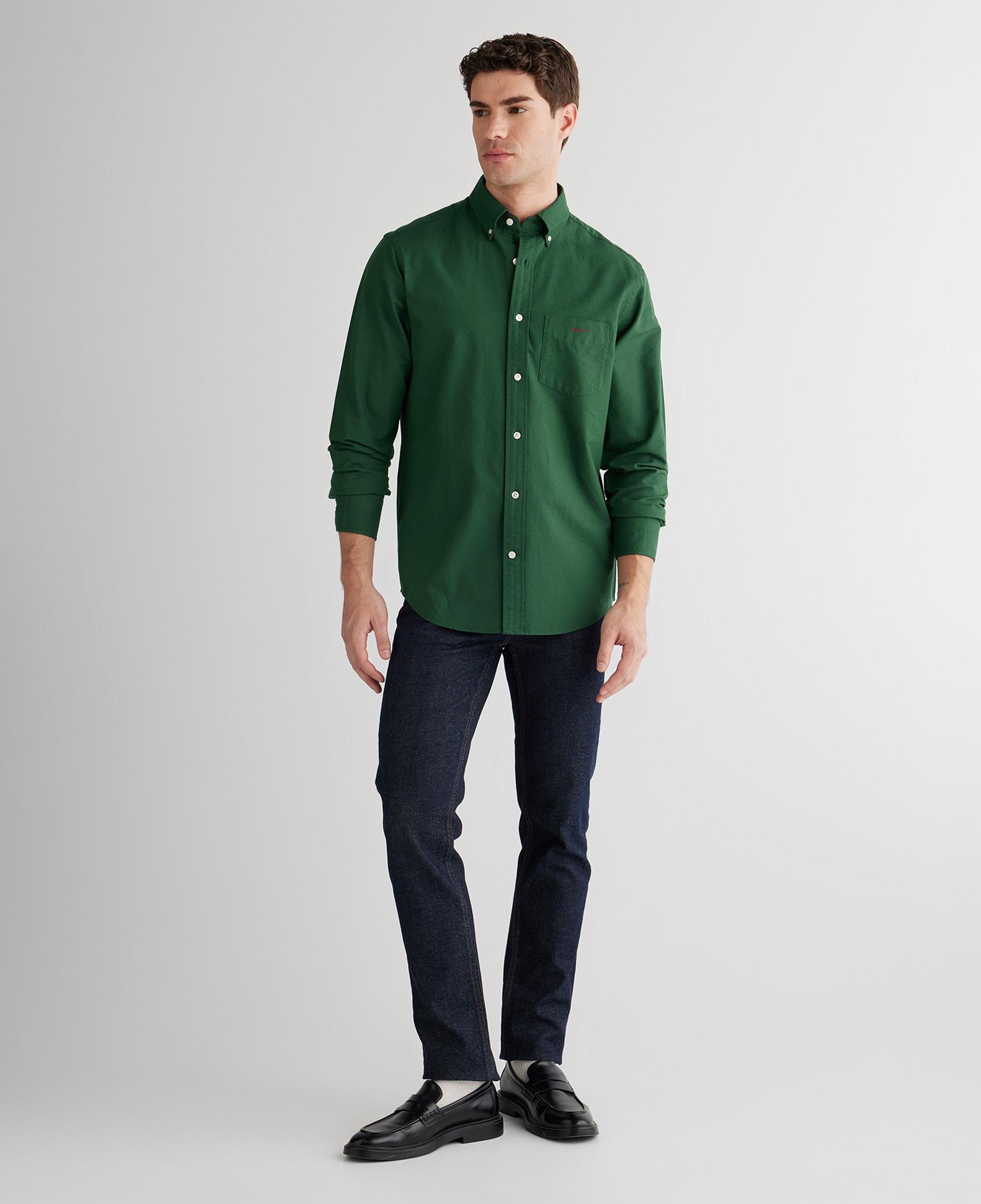 GANT Erkek Yeşil Regular Fit Oxford Gömlek