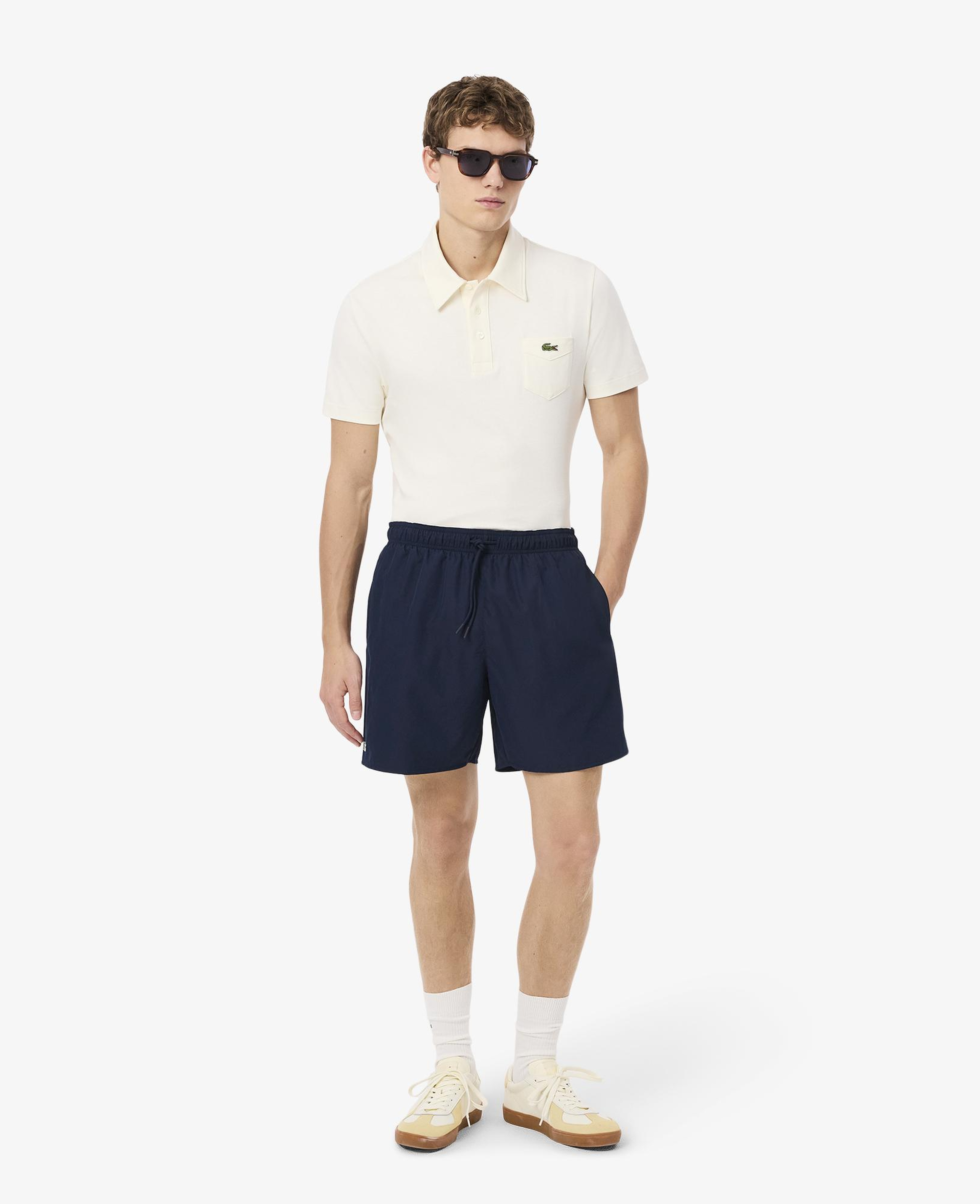 Lacoste Mid Length Monocrome Erkek Lacivert Deniz Şortu