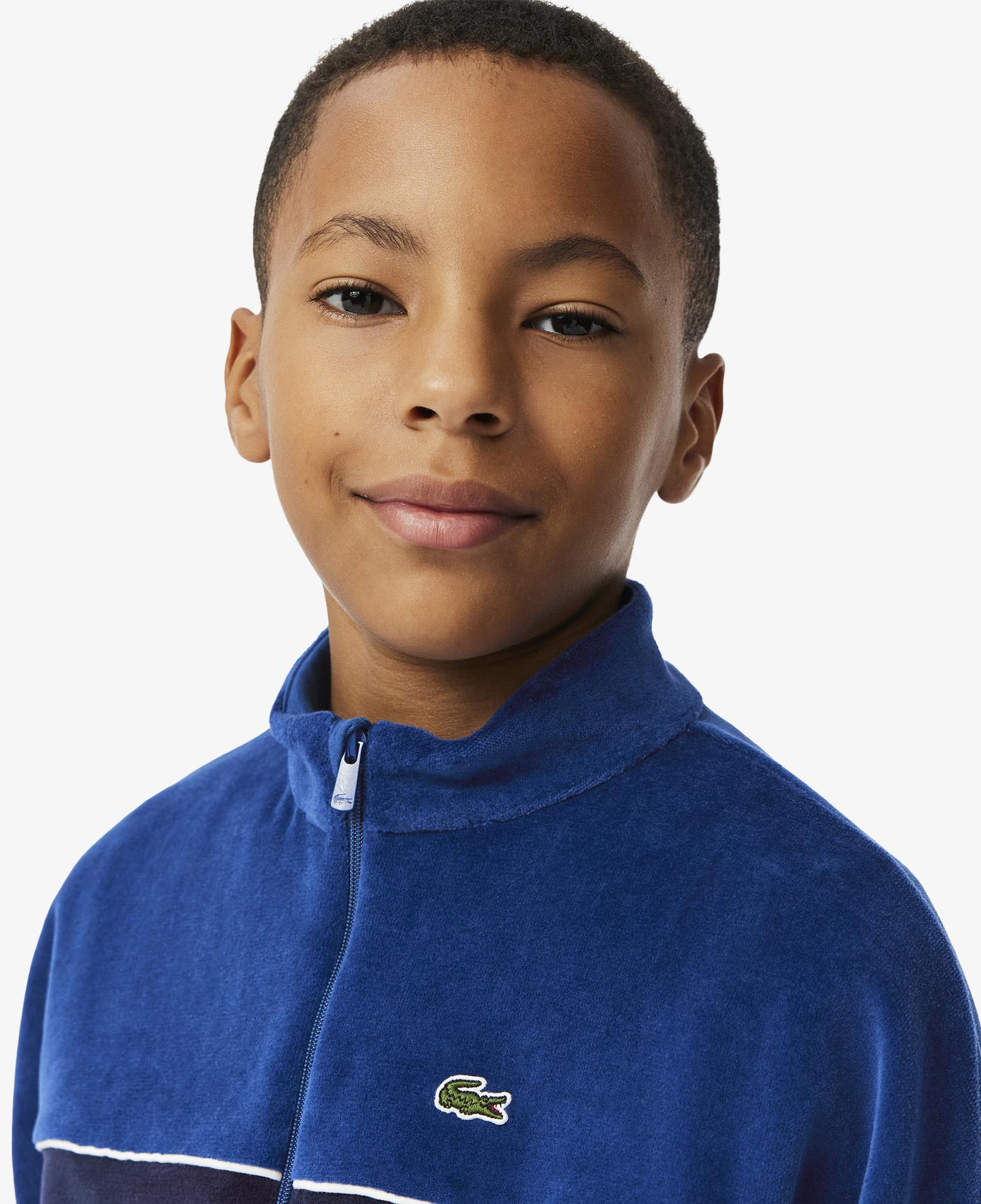 Lacoste Erkek Çocuk Renk Bloklu Lacivert Sweatshirt