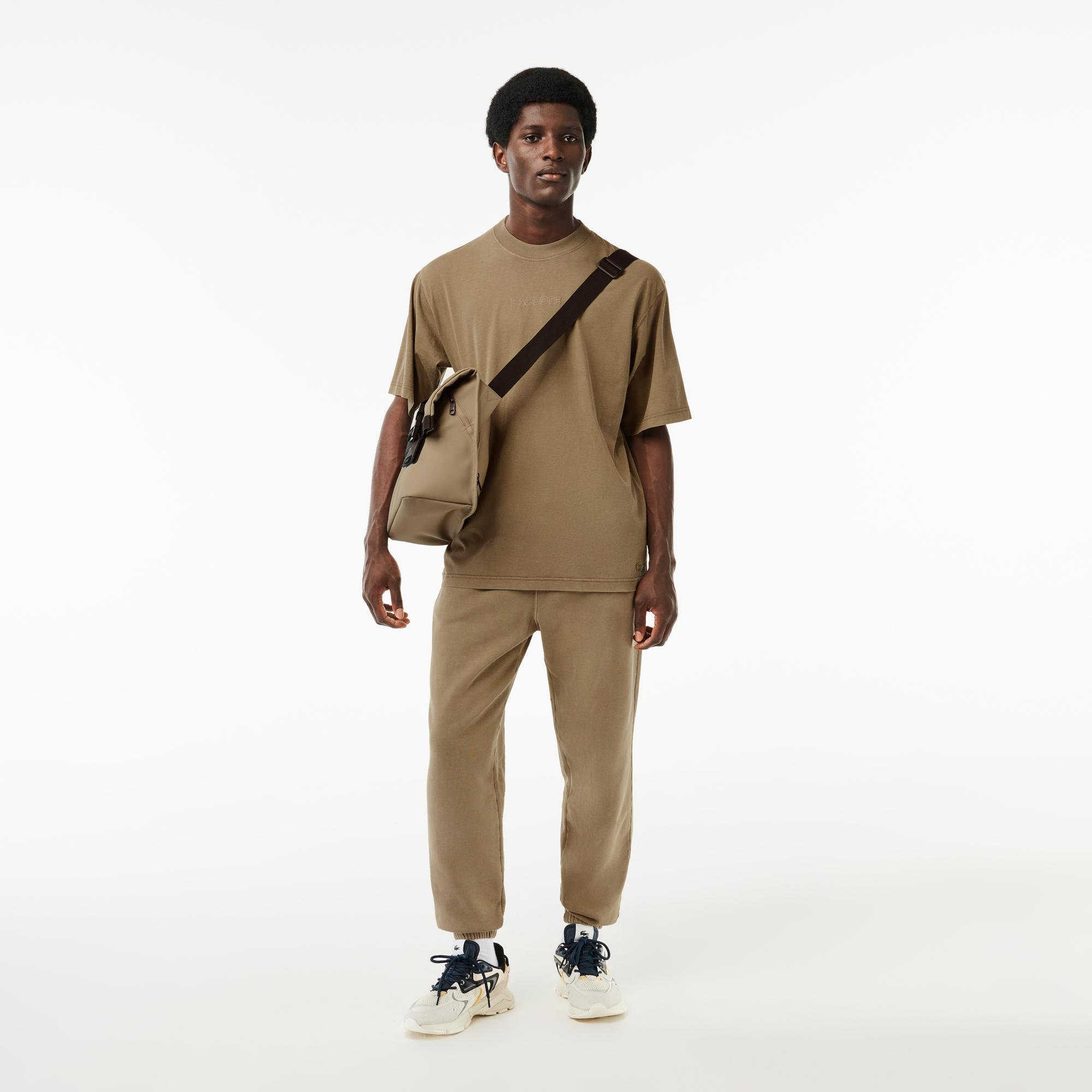 Neo Heritage Unisex Loose Fit Bisiklet Yaka Baskılı Haki T-Shirt