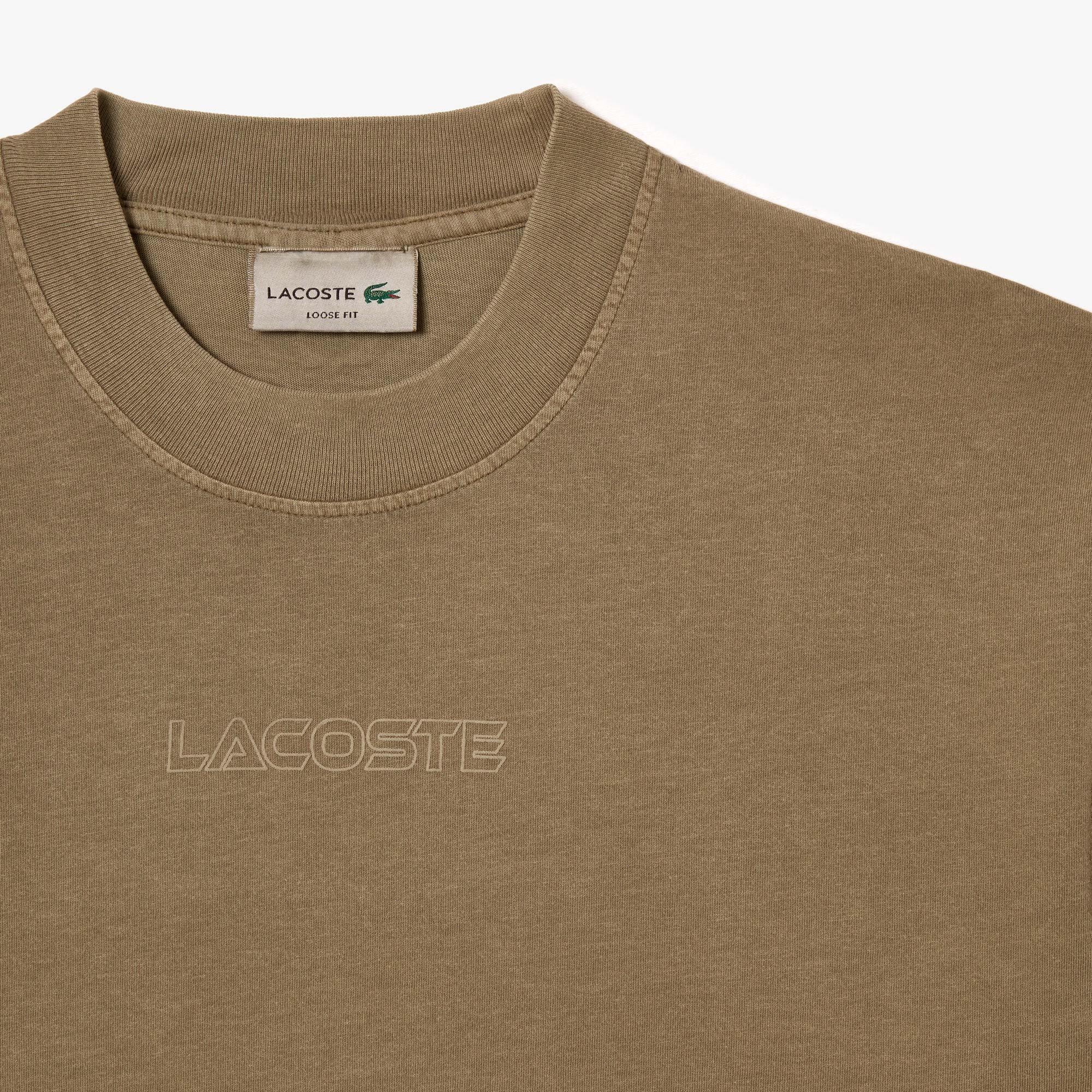 Neo Heritage Unisex Loose Fit Bisiklet Yaka Baskılı Haki T-Shirt