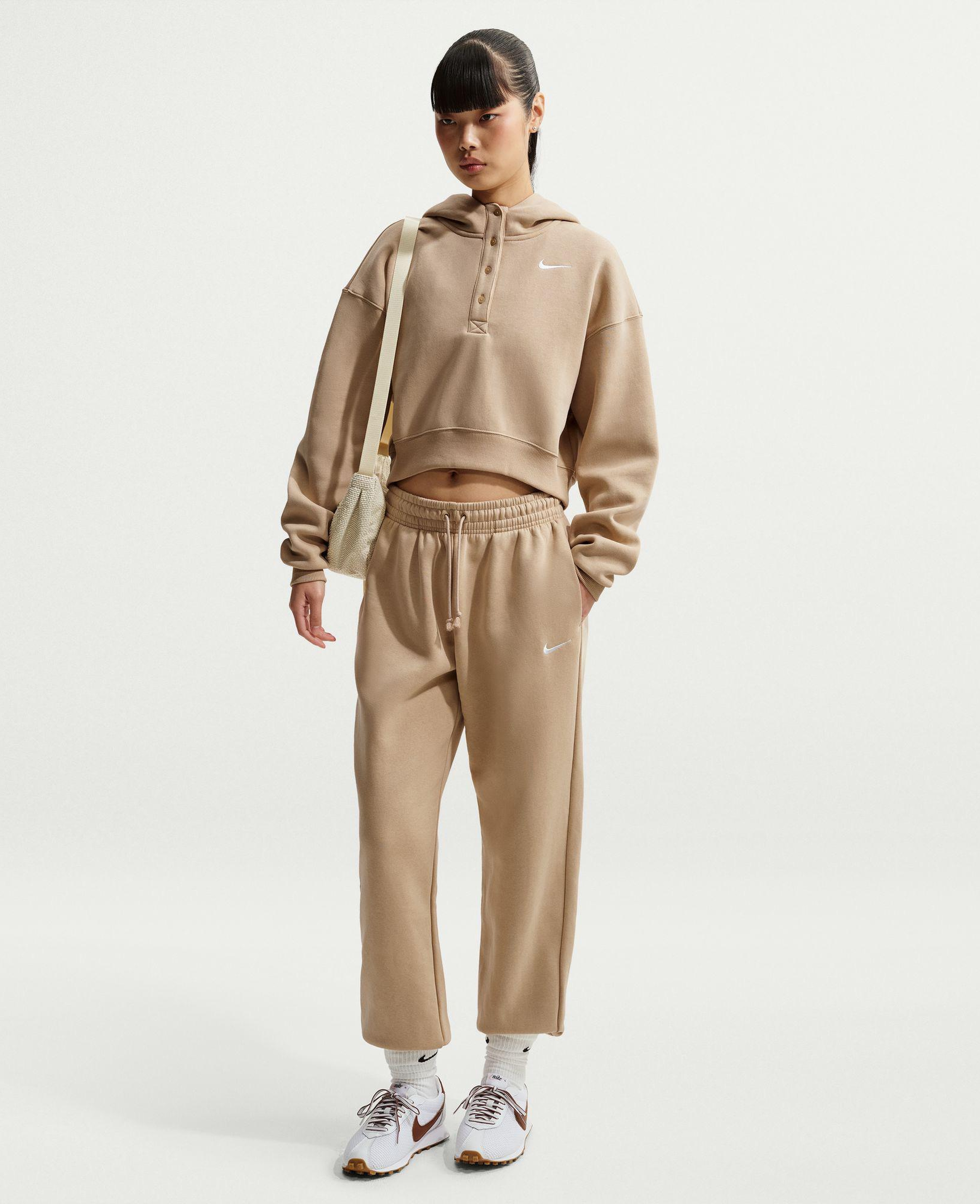 Nike Sportswear Phoenix Fleece High Rise Kadın Bej Eşofman Altı