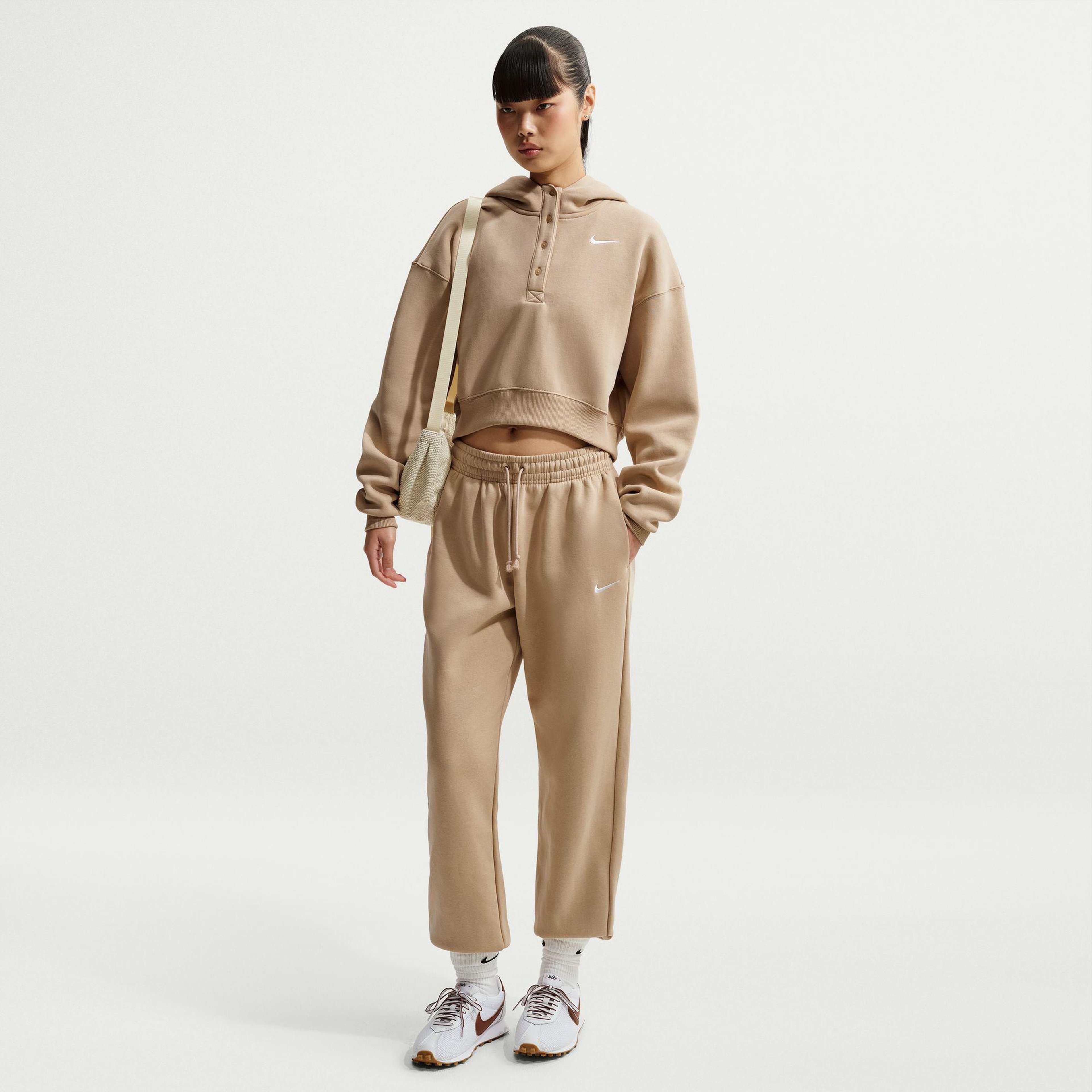 Nike Sportswear Phoenix Fleece High Rise Kadın Bej Eşofman Altı