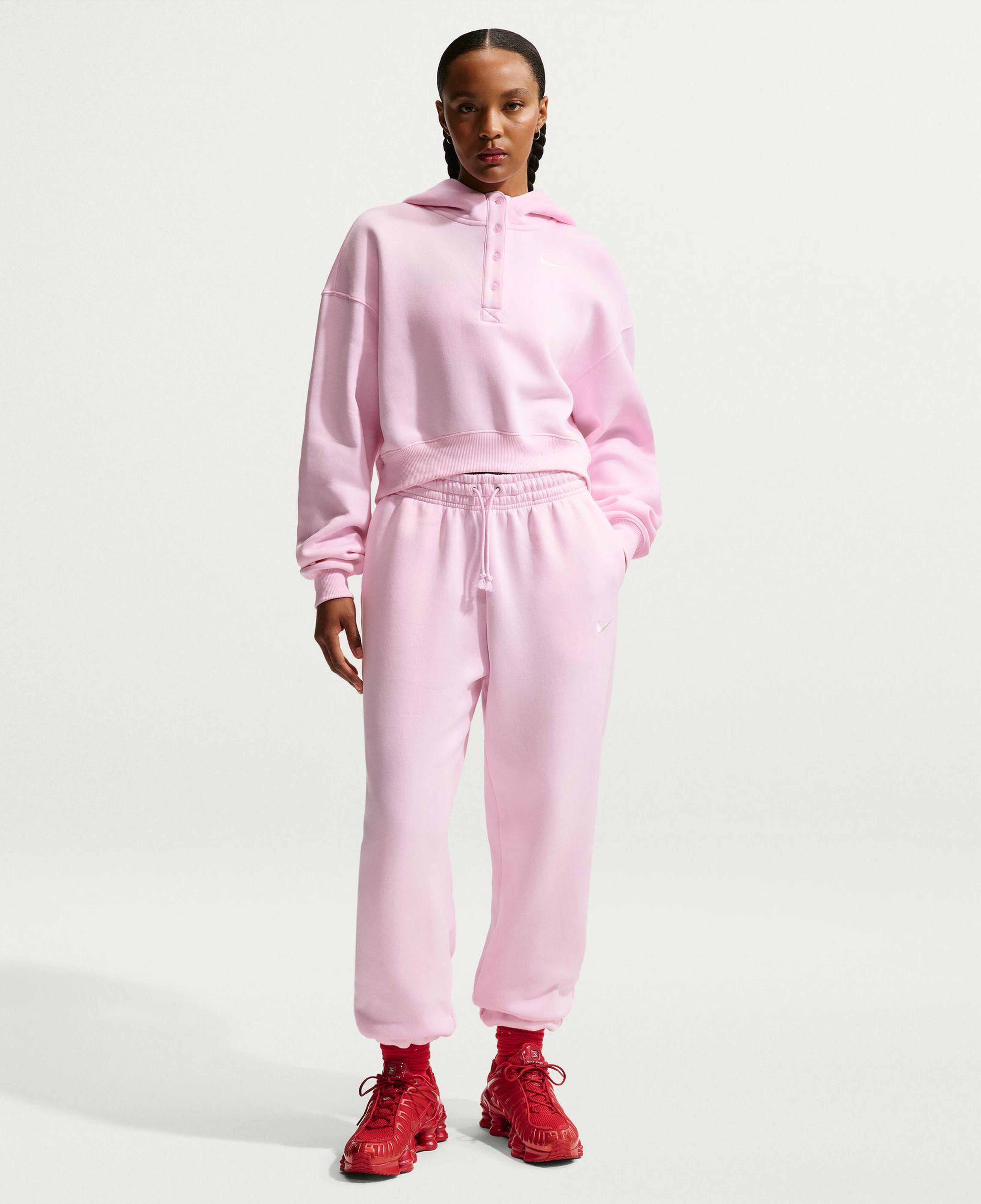 Nike Sportswear Phoenix Fleece High Rise Kadın Pembe Eşofman Altı