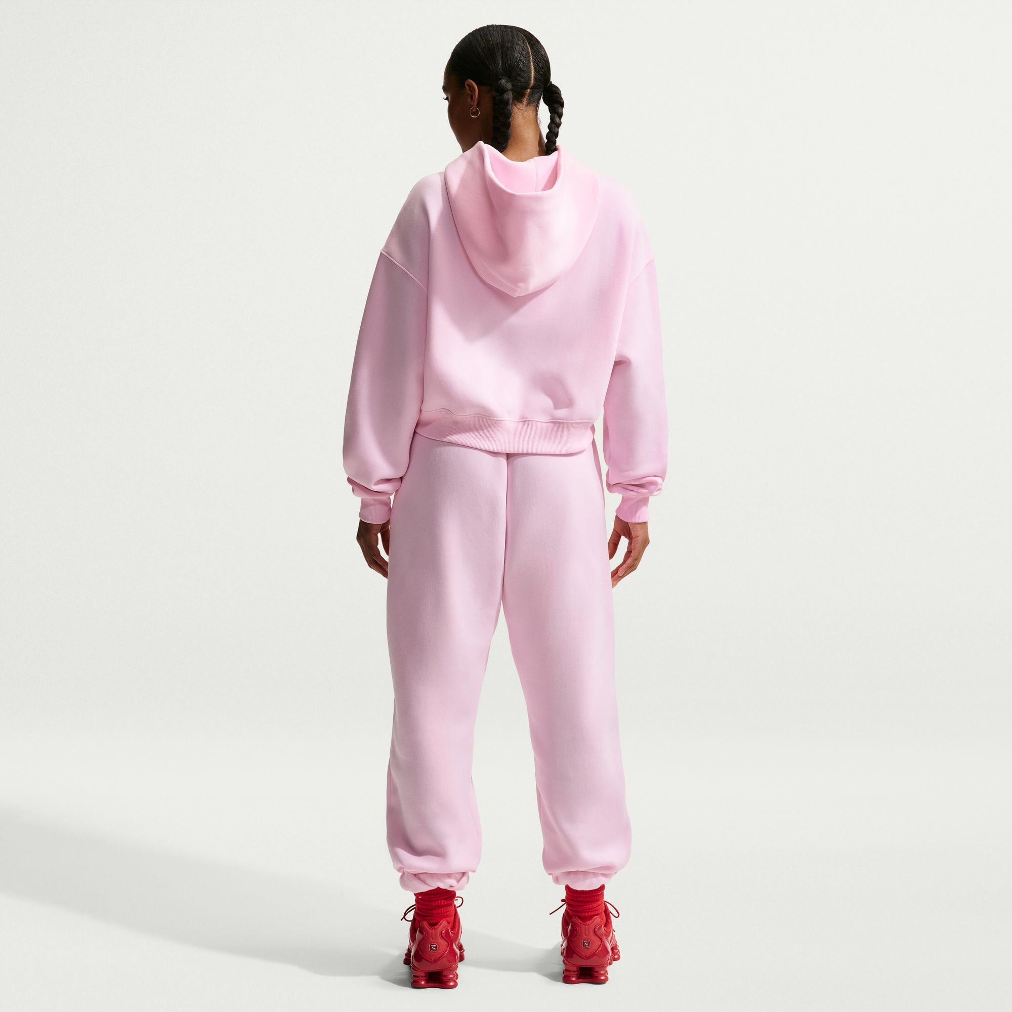 Nike Sportswear Phoenix Fleece High Rise Kadın Pembe Eşofman Altı