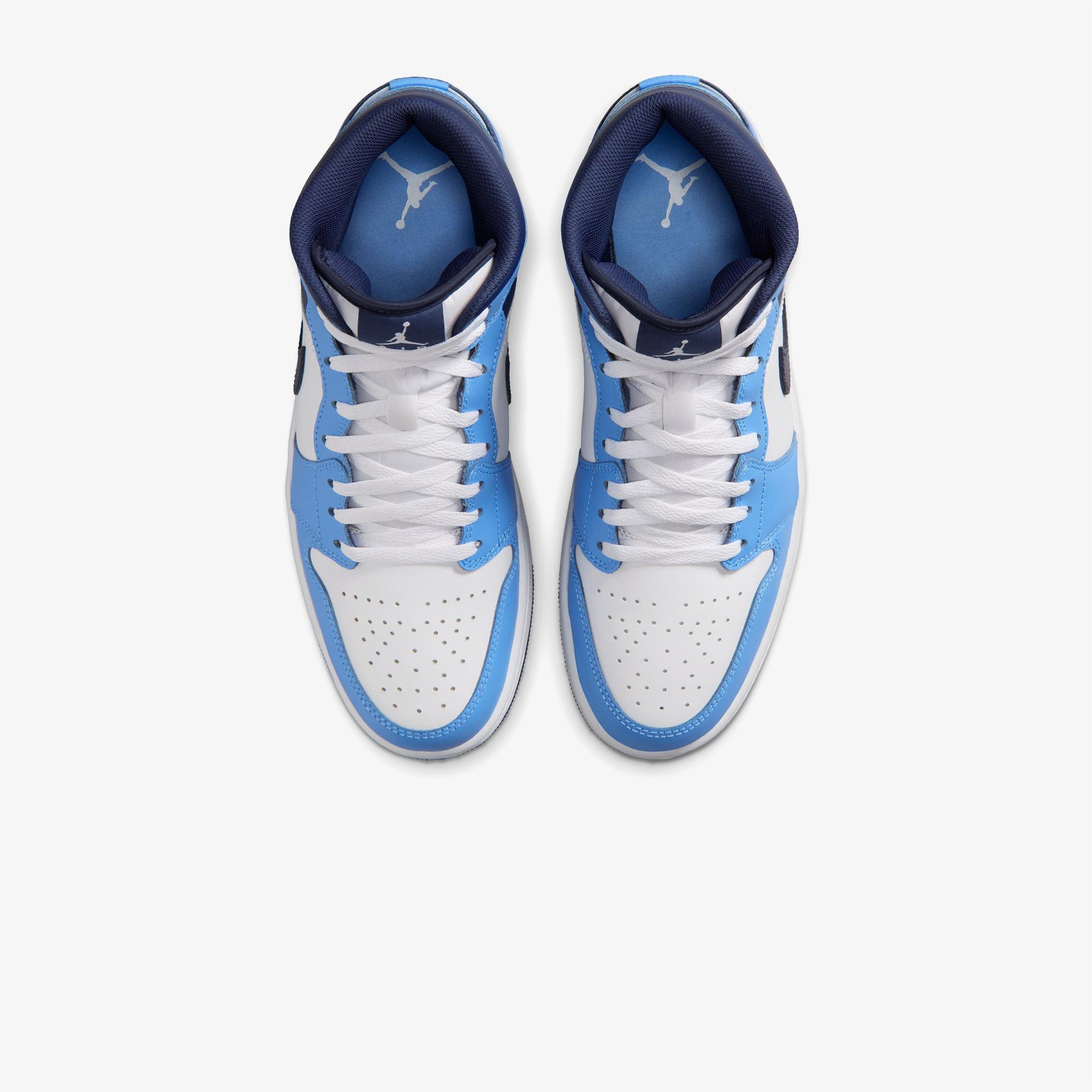 Jordan Air 1 Mid Erkek Mavi Spor Ayakkabı