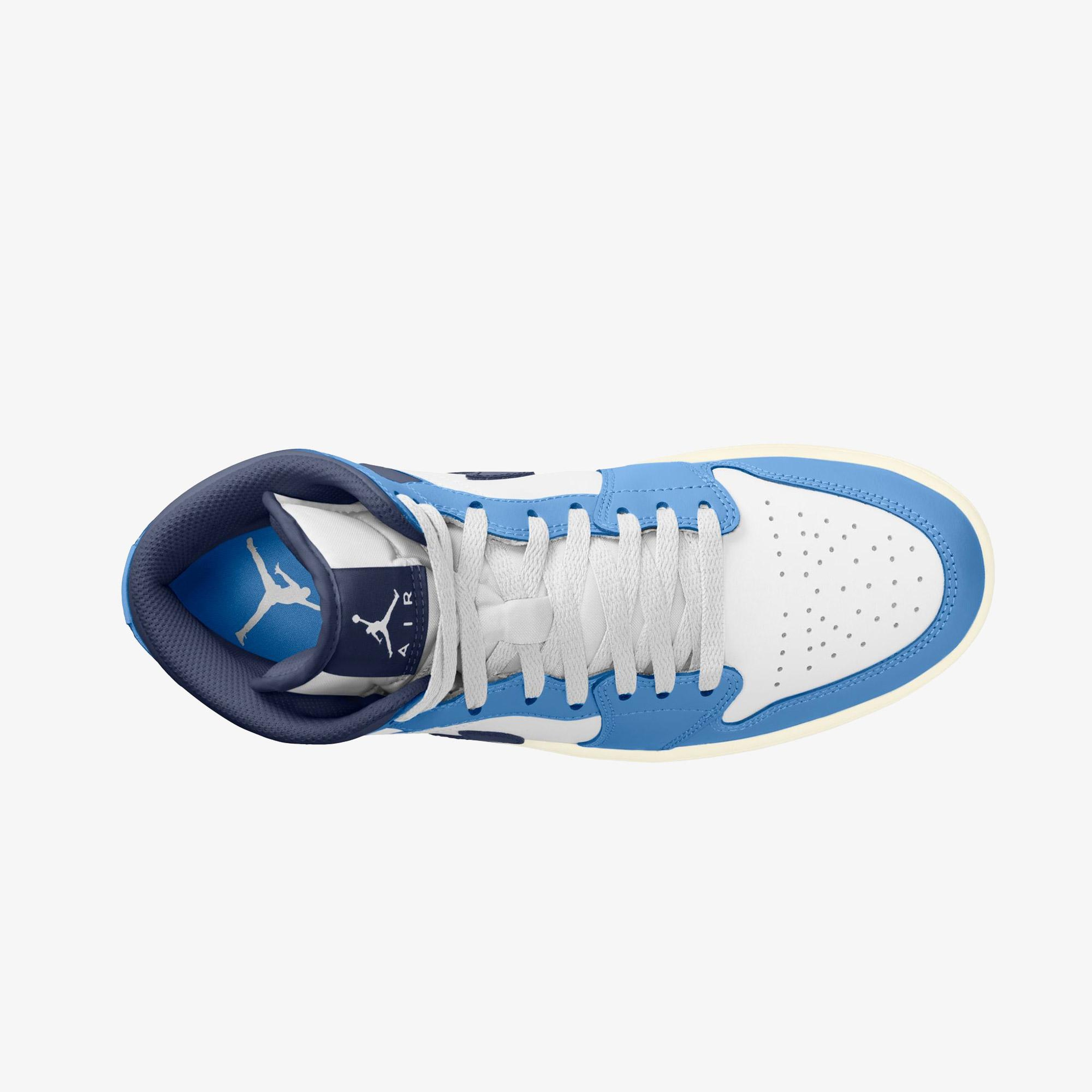 Jordan Air 1 Mid Erkek Mavi Spor Ayakkabı