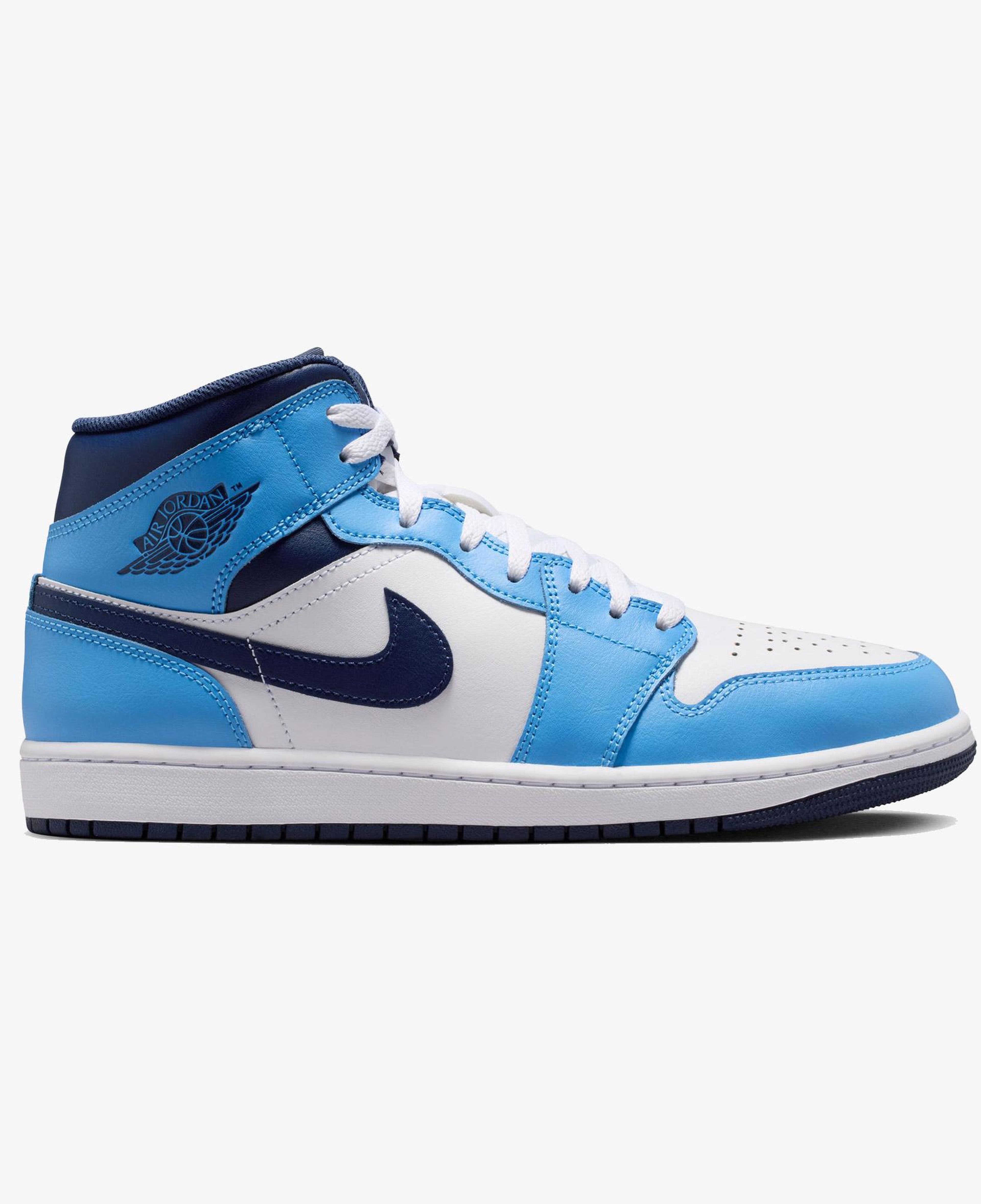 Jordan Air 1 Mid Erkek Mavi Spor Ayakkabı