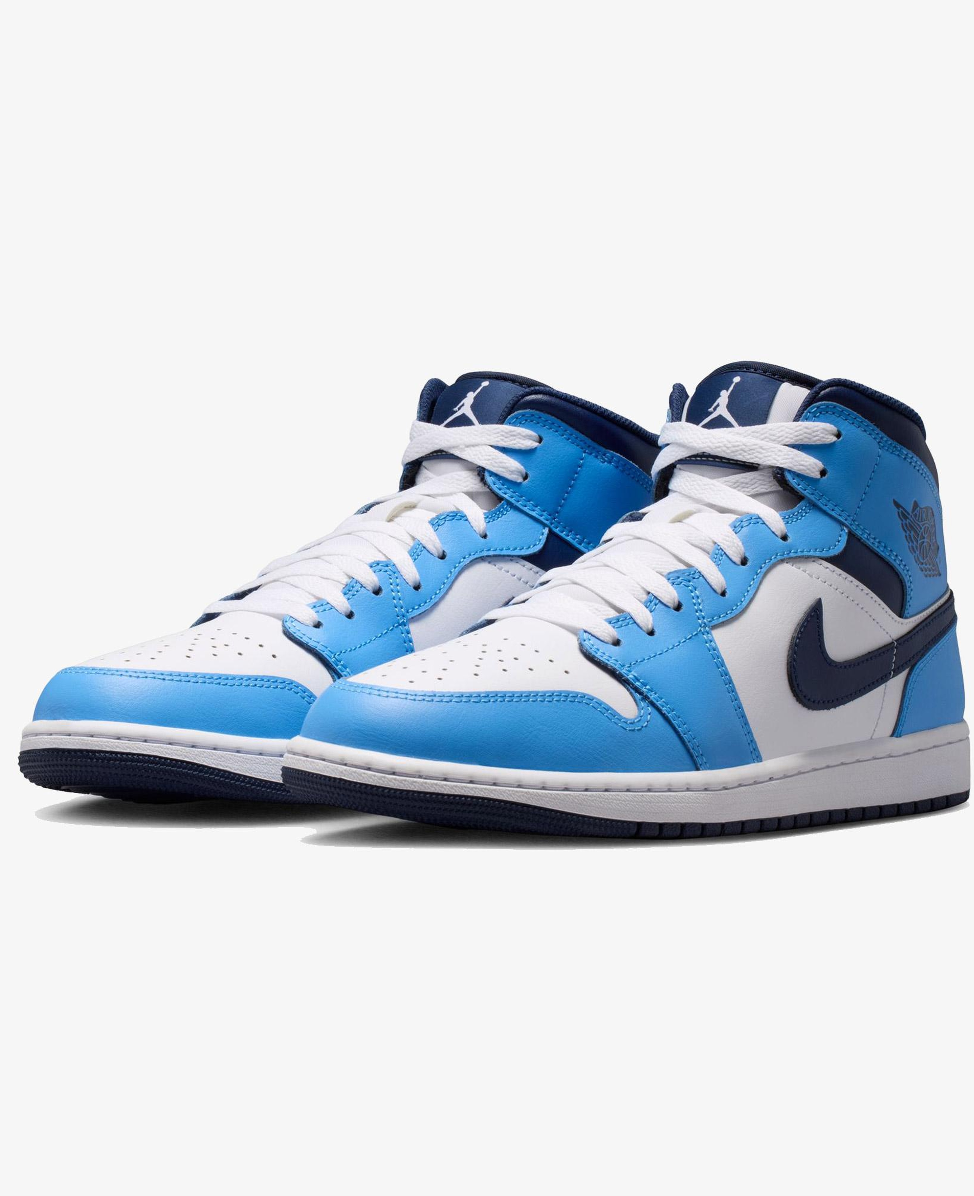 Jordan Air 1 Mid Erkek Mavi Spor Ayakkabı