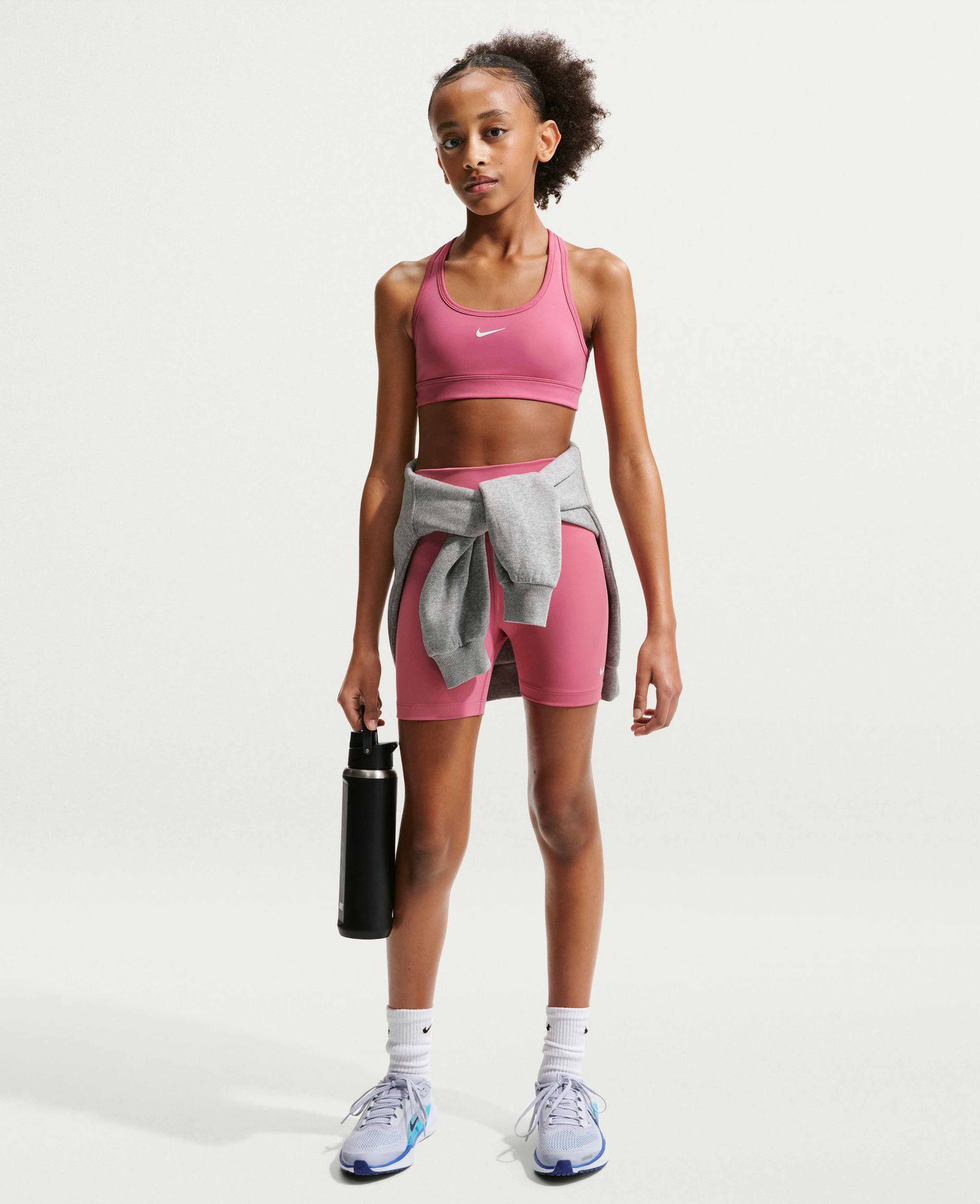Nike Dri-Fit Swoosh Çocuk Pembe Bra