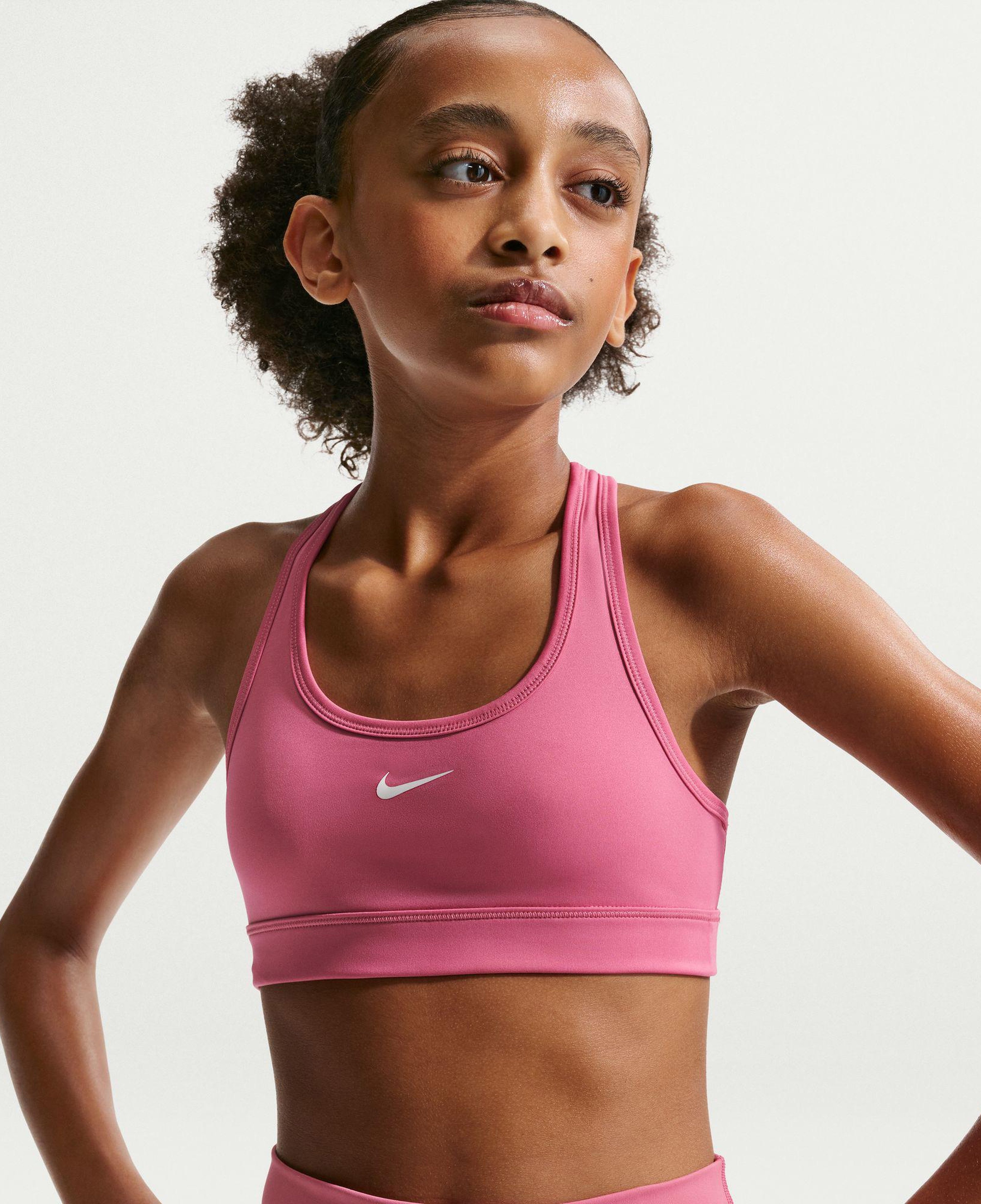 Nike Dri-Fit Swoosh Çocuk Pembe Bra
