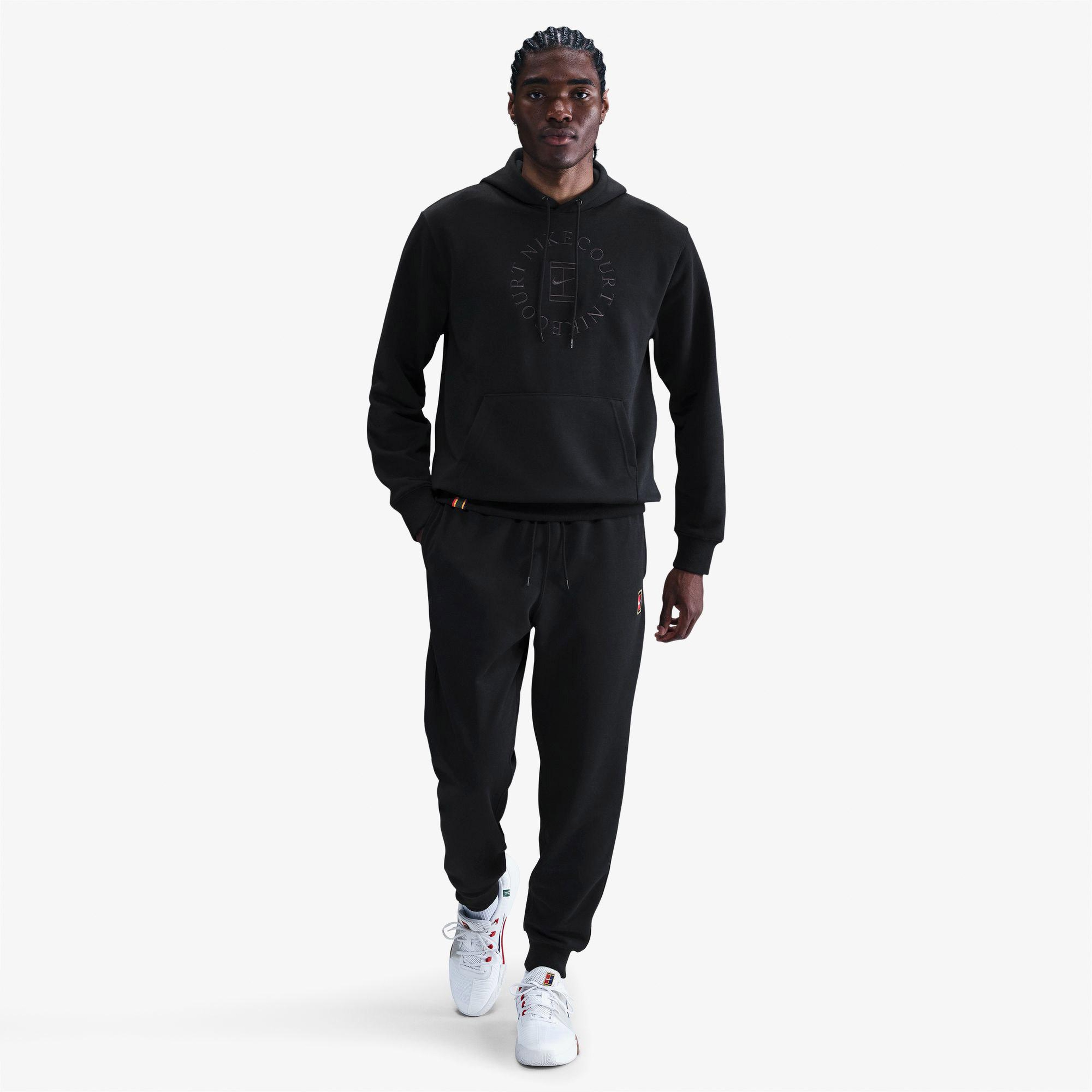 Nike Court Dri-Fit Heritage Fleece Erkek Siyah Sweatshırt