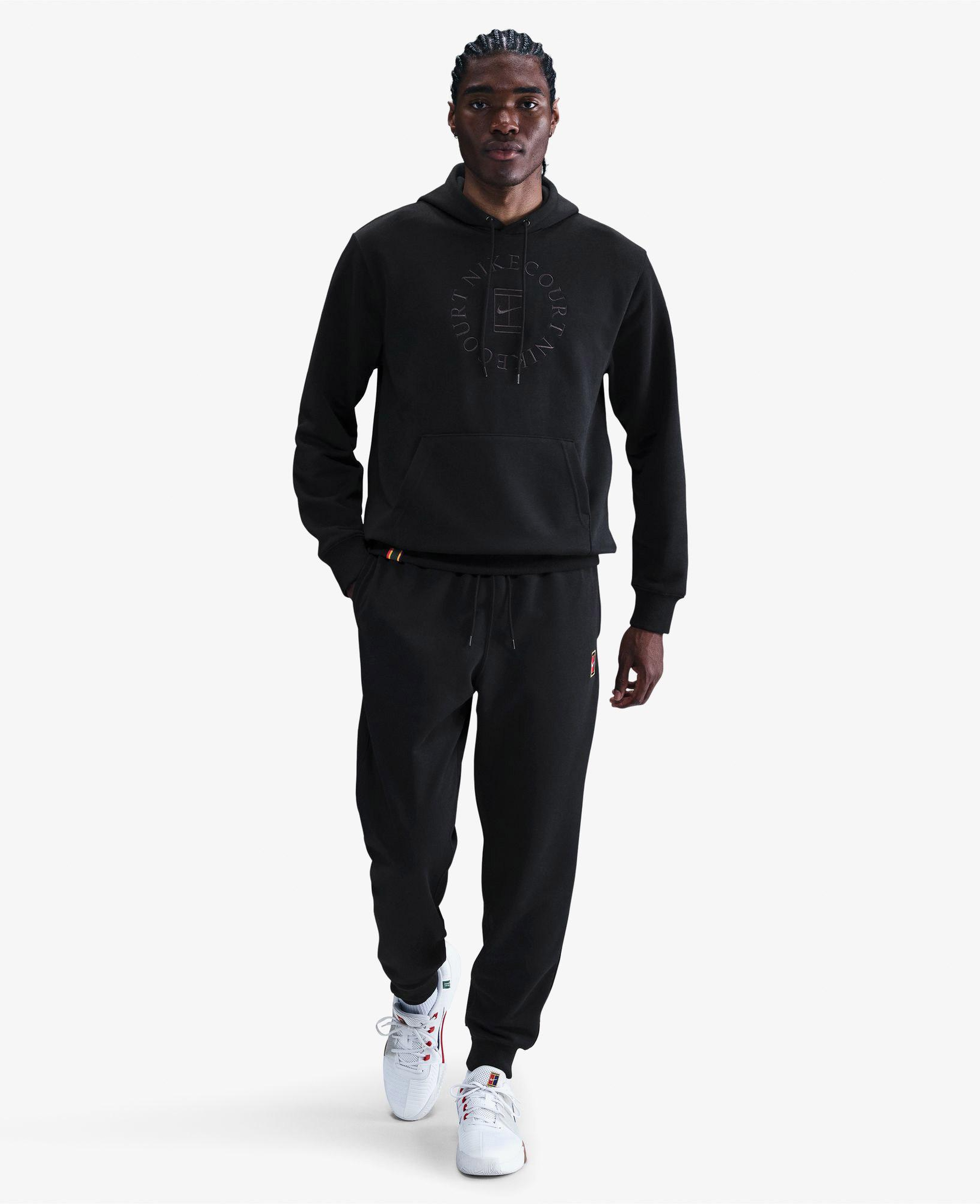 Nike Court Dri-Fit Heritage Fleece Erkek Siyah Sweatshırt