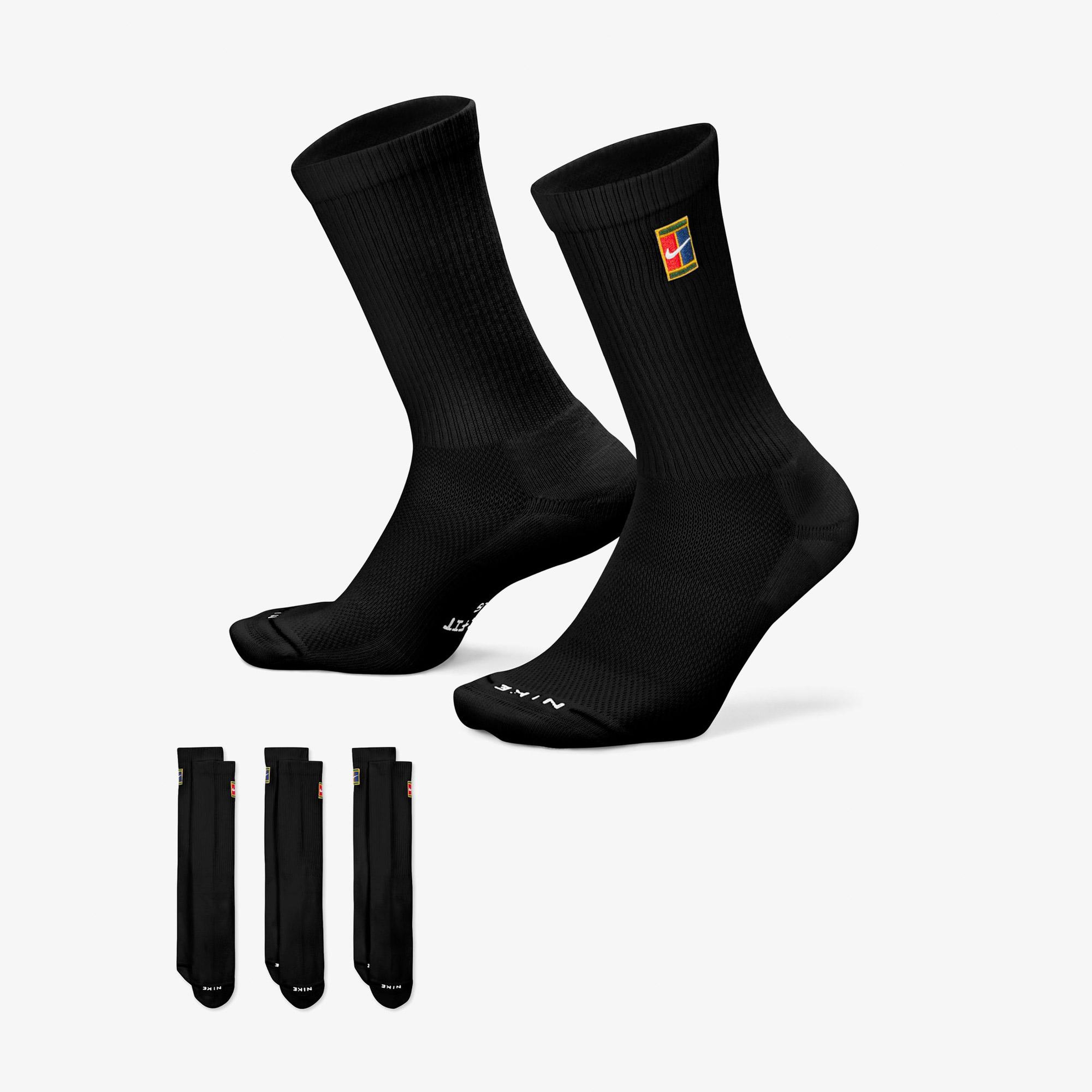 Nike Everyday Elevated 3'lü Unisex Siyah Çorap