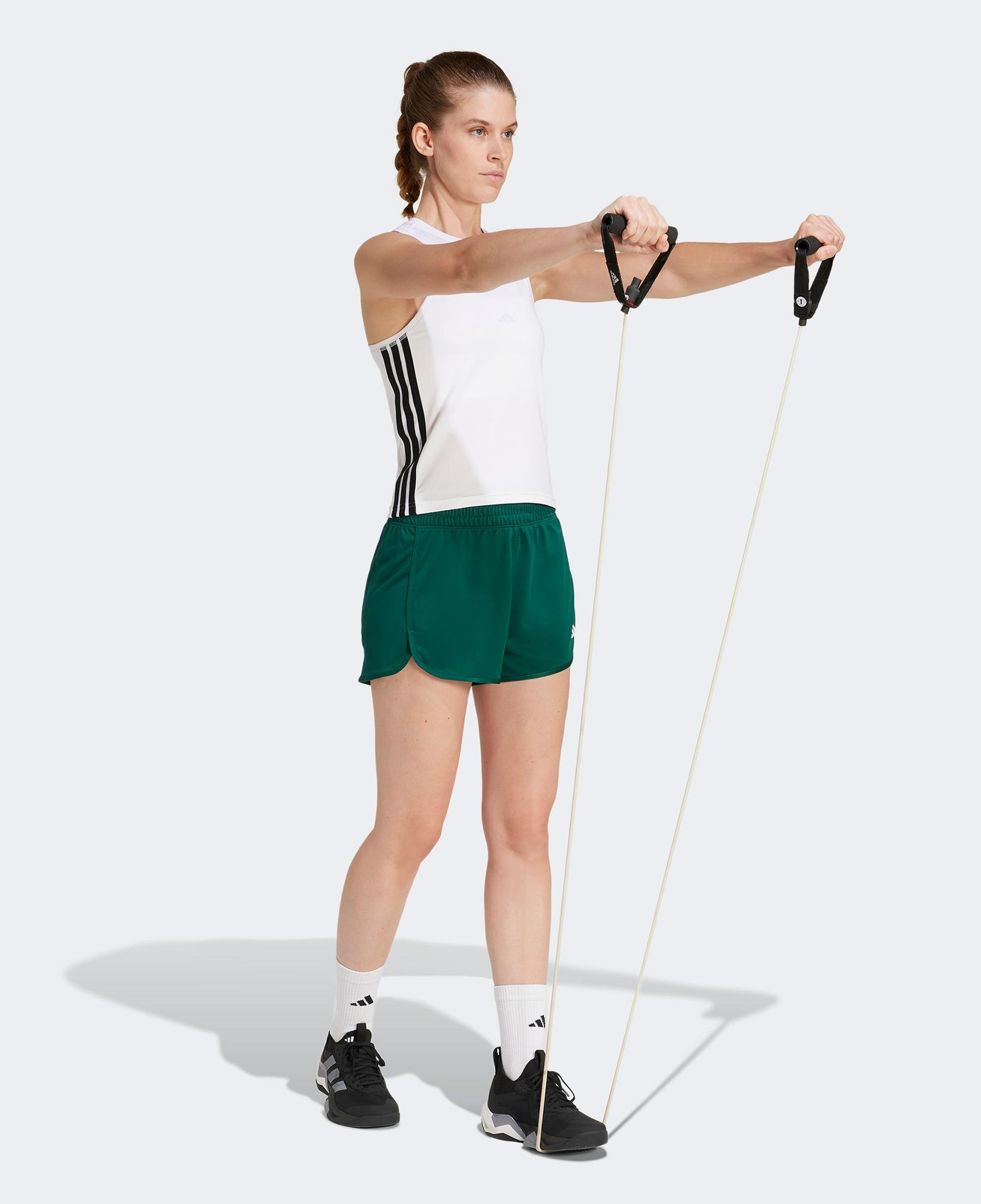adidas Pacer Essentials Knit High Rise Kadın Yeşil Antrenman Şort