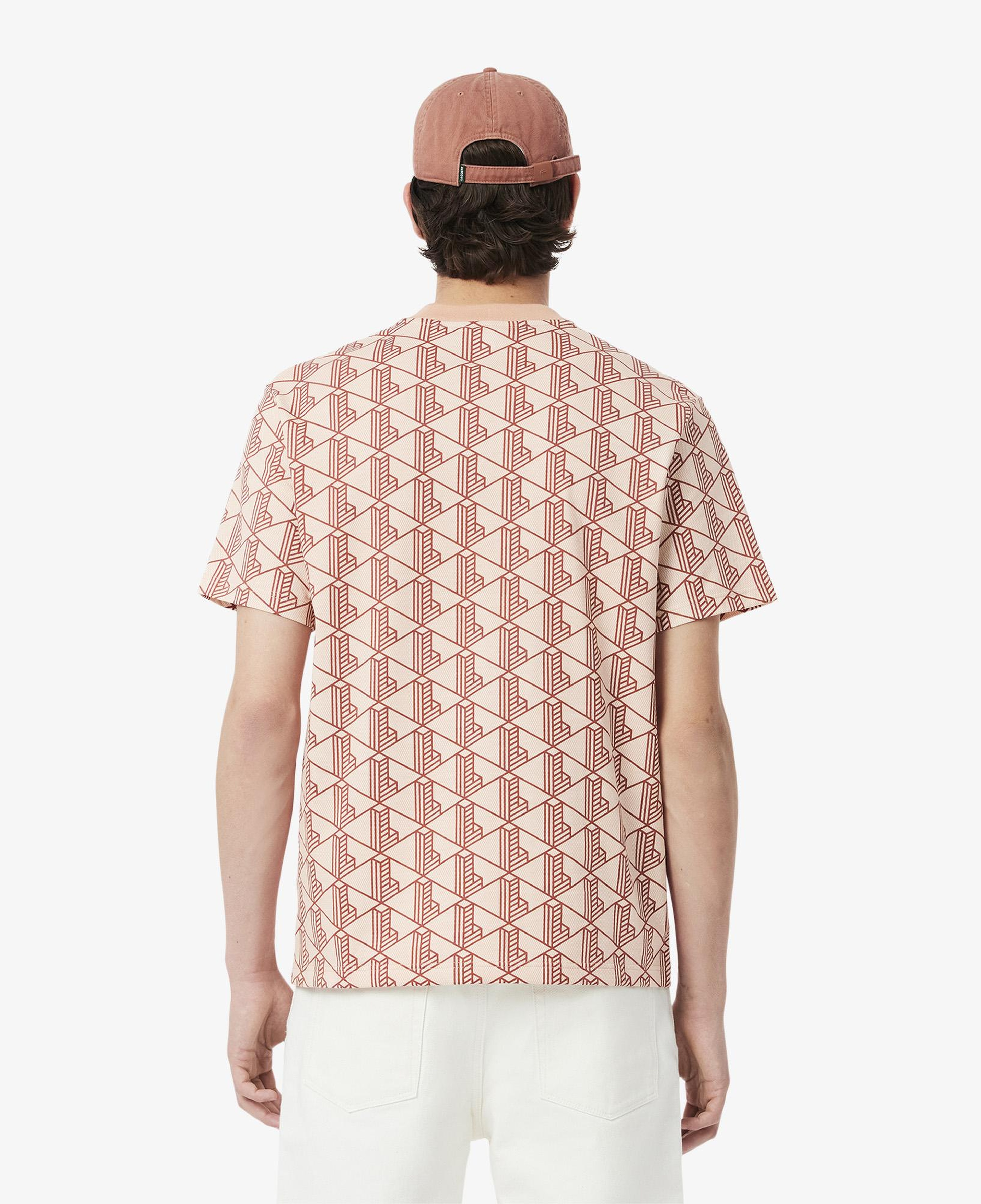 Lacoste Relaxed Fit Monogram Erkek Kahverengi T-Shirt