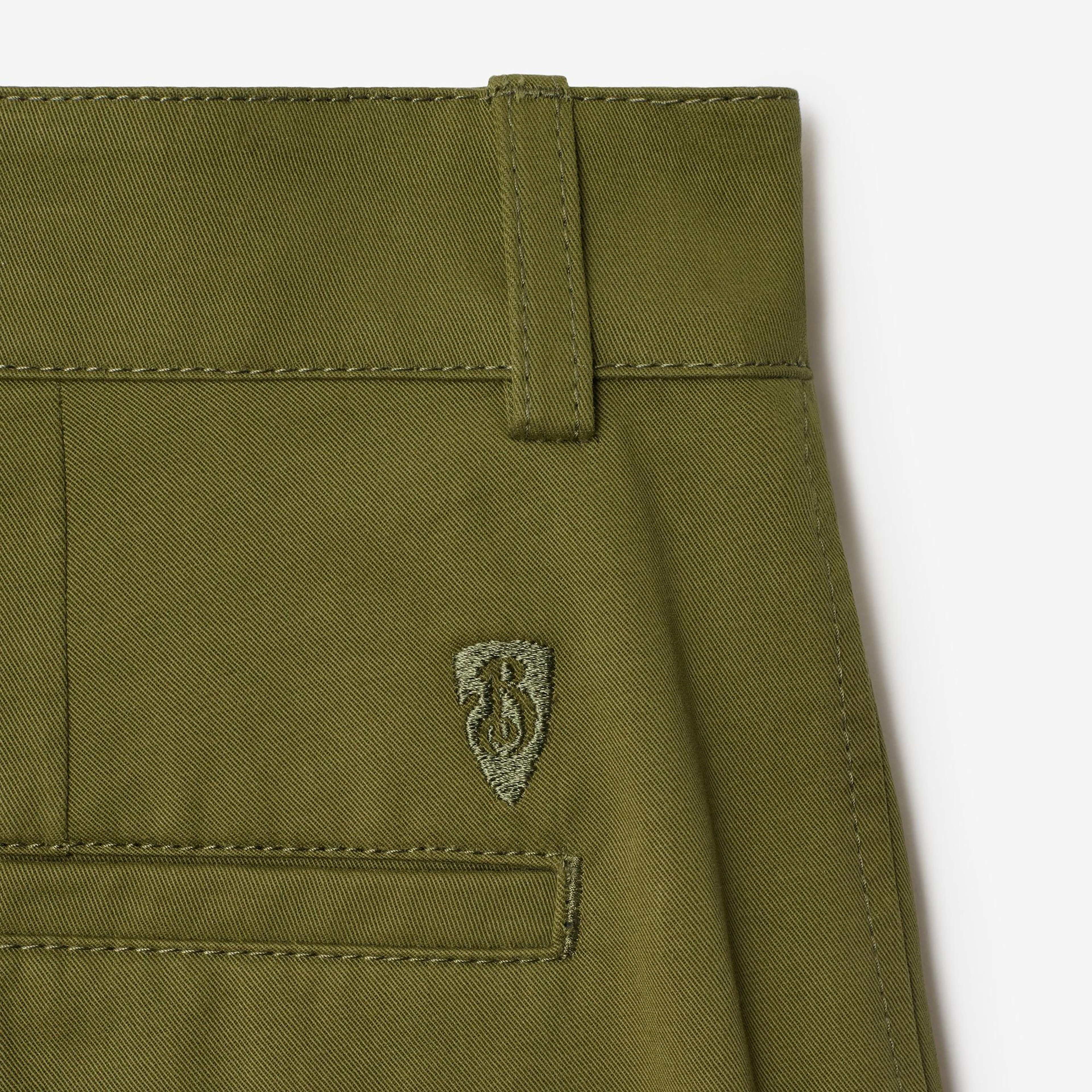 Burberry Pan Cotton Chinos Erkek Haki Pantolon
