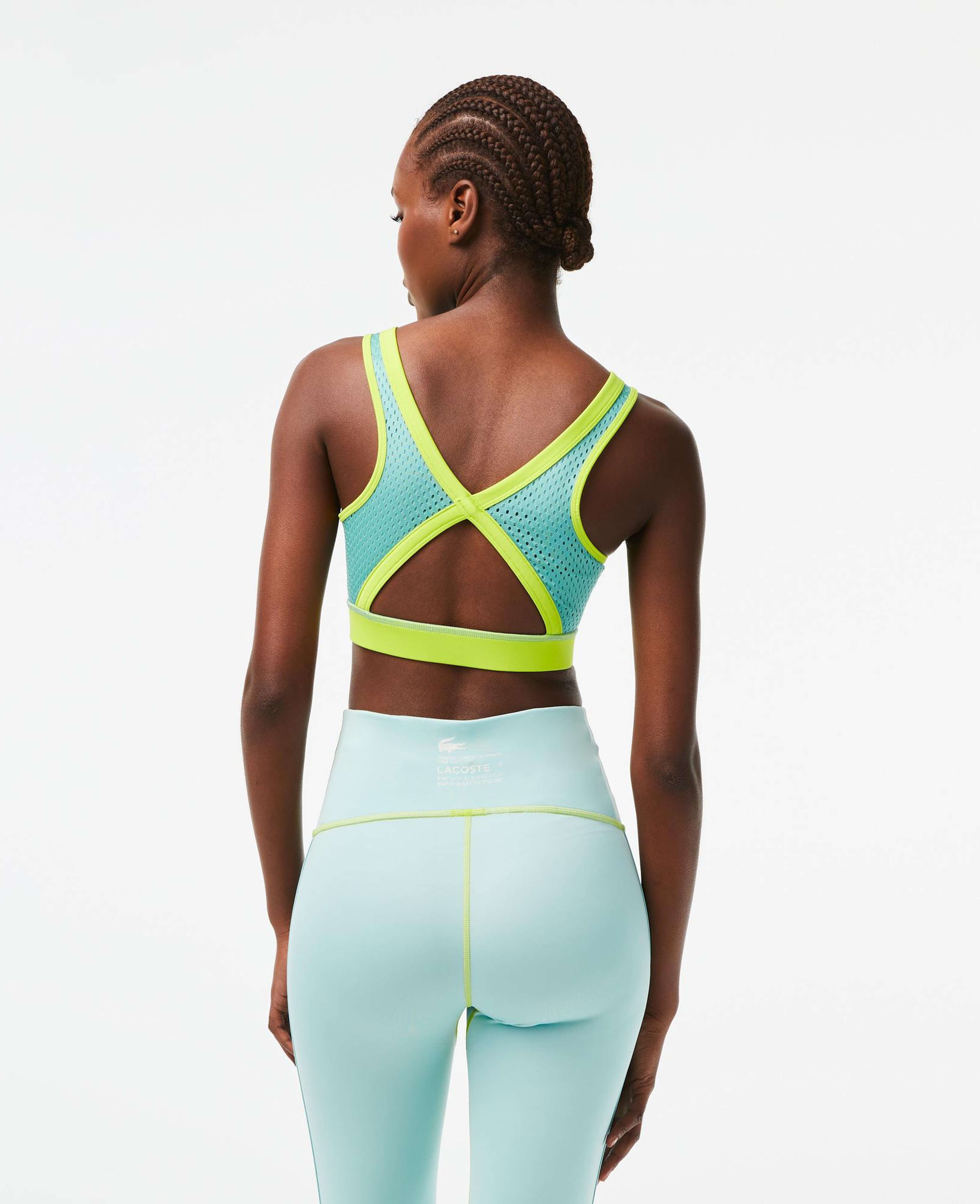Active Kadın Slim Fit Kolsuz Renk Bloklu Sarı Bra