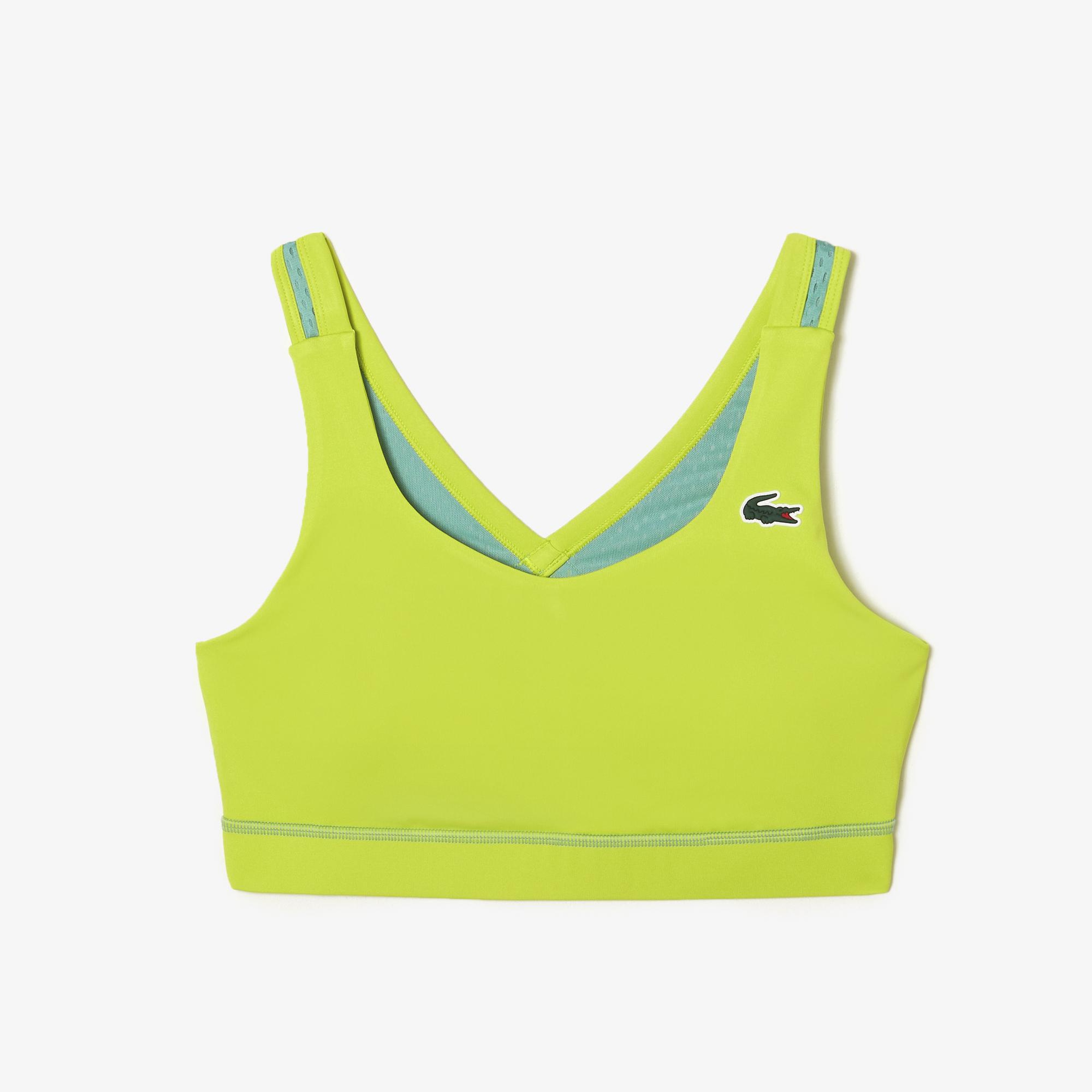 Active Kadın Slim Fit Kolsuz Renk Bloklu Sarı Bra