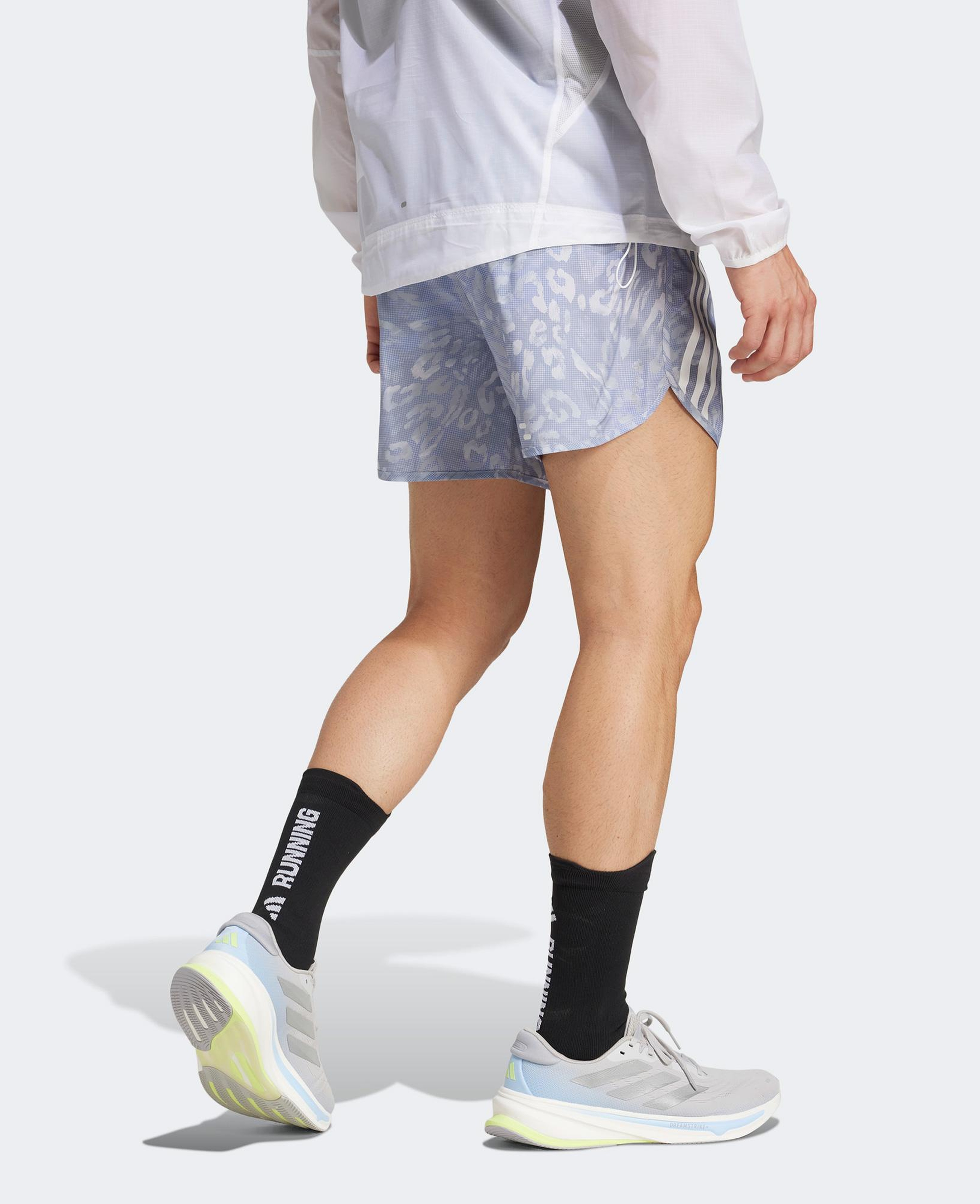 adidas Own The Run 3 Stripes Erkek Gri Koşu Şortu