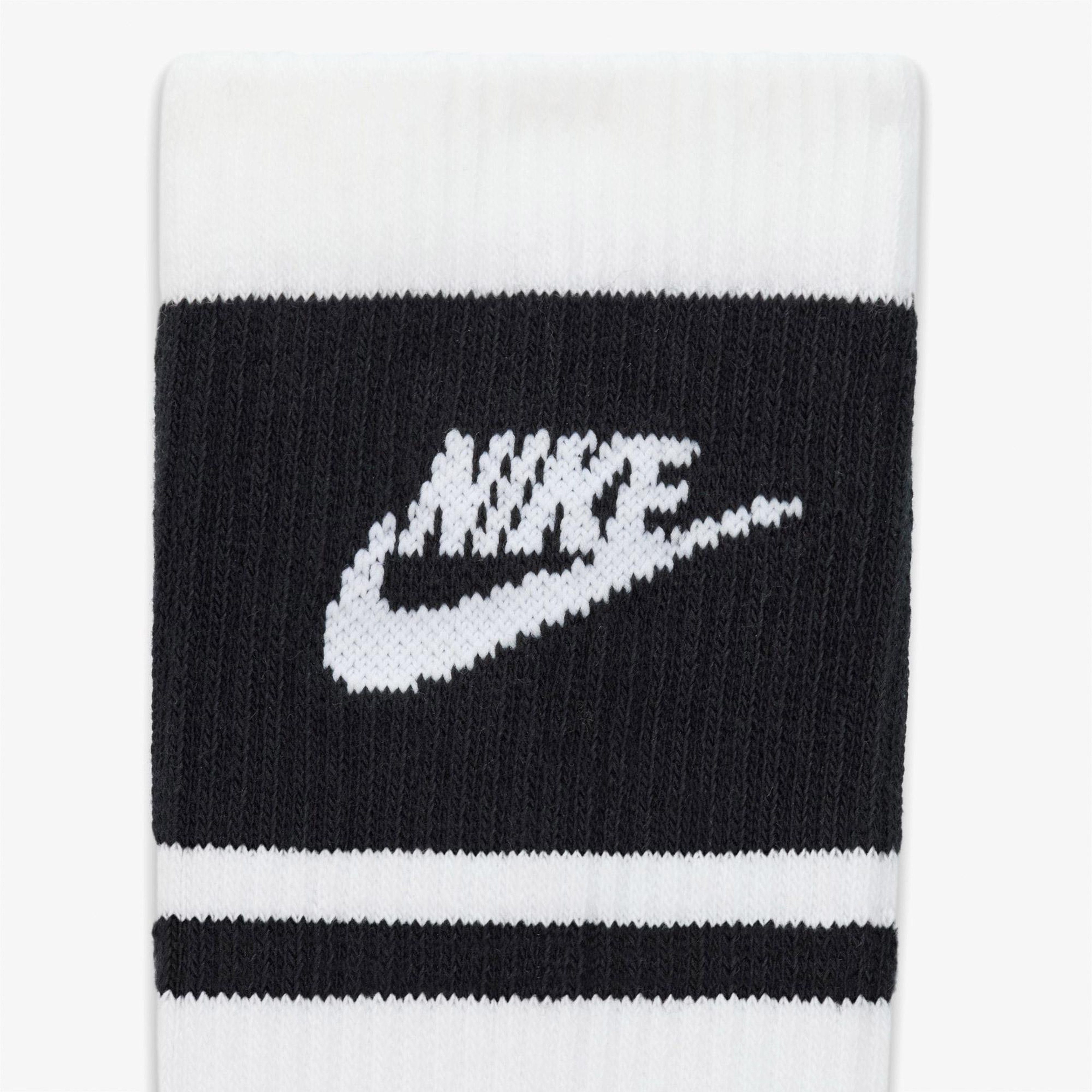 Nike Everyday Elevated 3'lü Unisex Beyaz Çorap