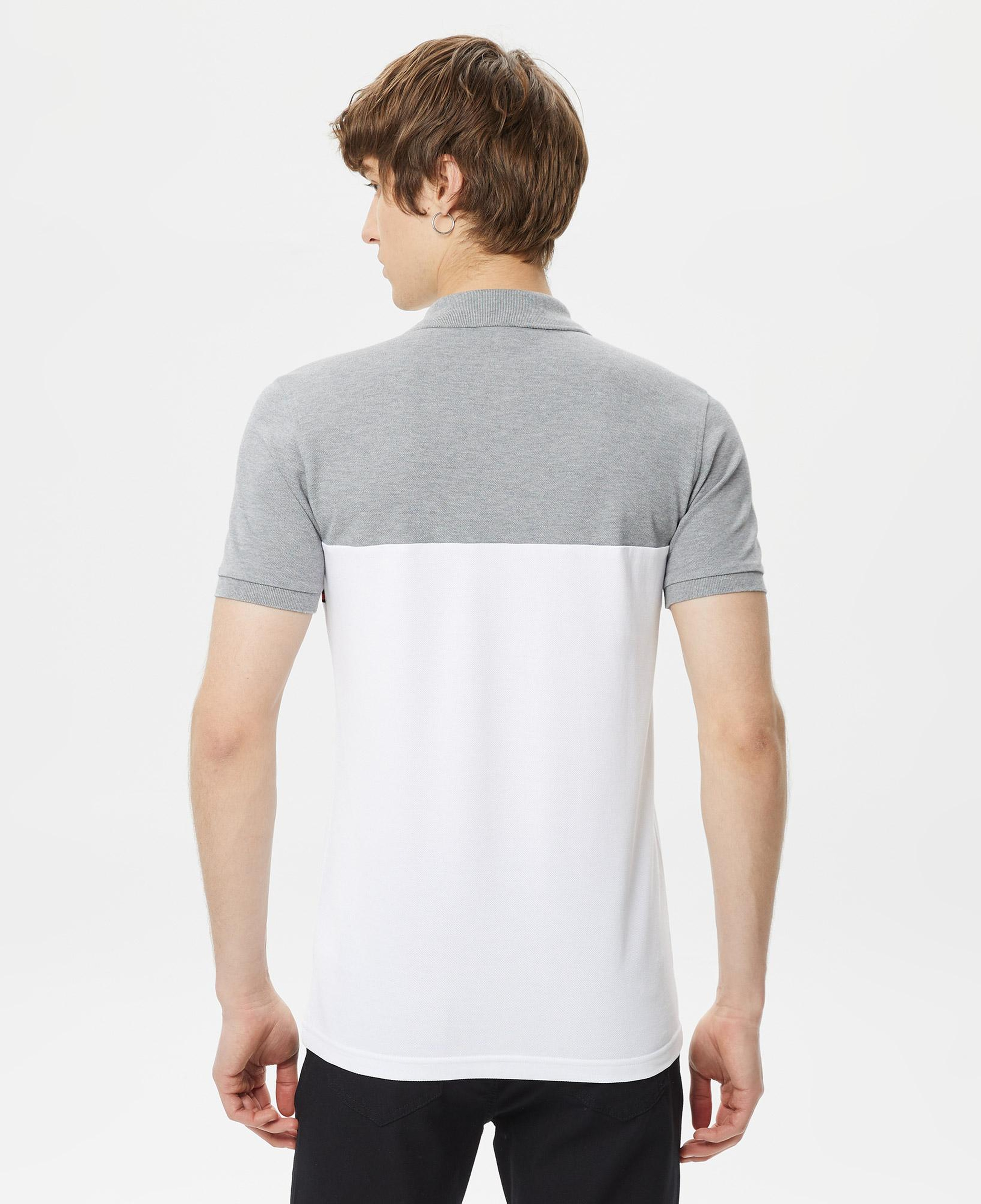 Erkek Slim Fit Baskılı Gri Polo