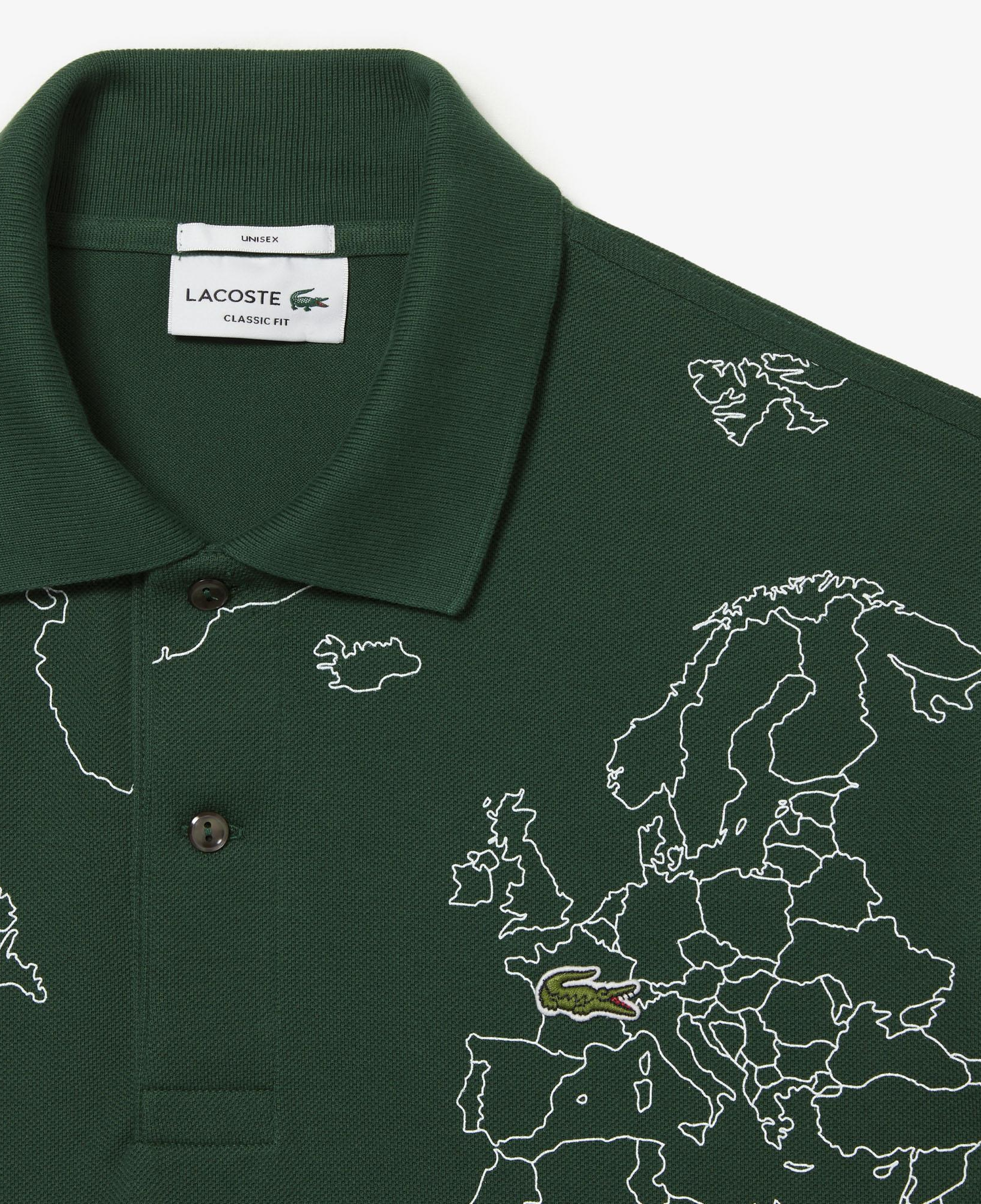 Erkek Classic Fit Baskılı Yeşil Polo