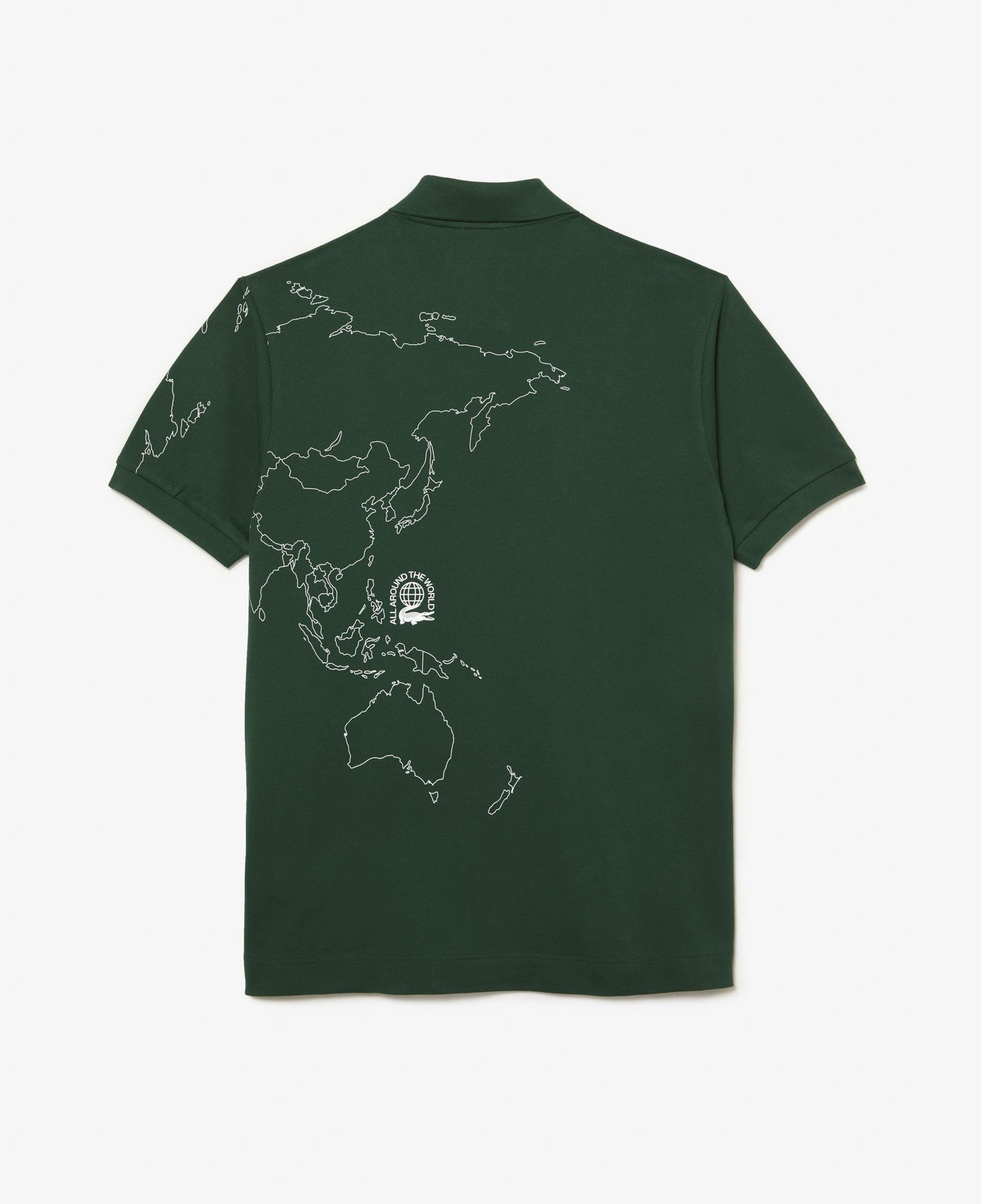 Erkek Classic Fit Baskılı Yeşil Polo